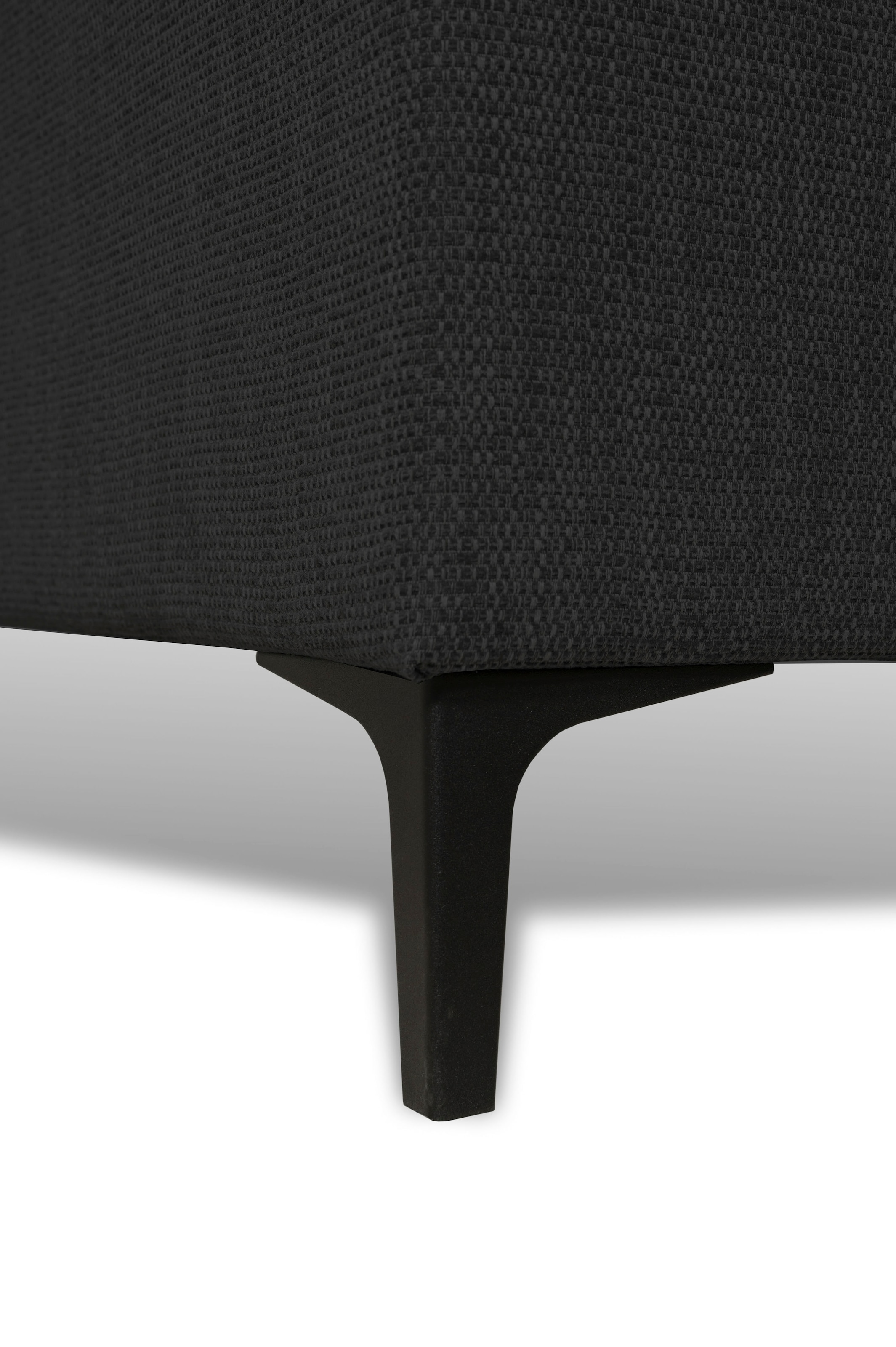 Places of Style Wohnlandschaft »XXL Sofa Oland, Struktur, Flachgewebe, Luxus-Microfaser, Boucle«, U-Form, 345 cm, Wellenunterfederung, Skandi-Design, Metallfüsse