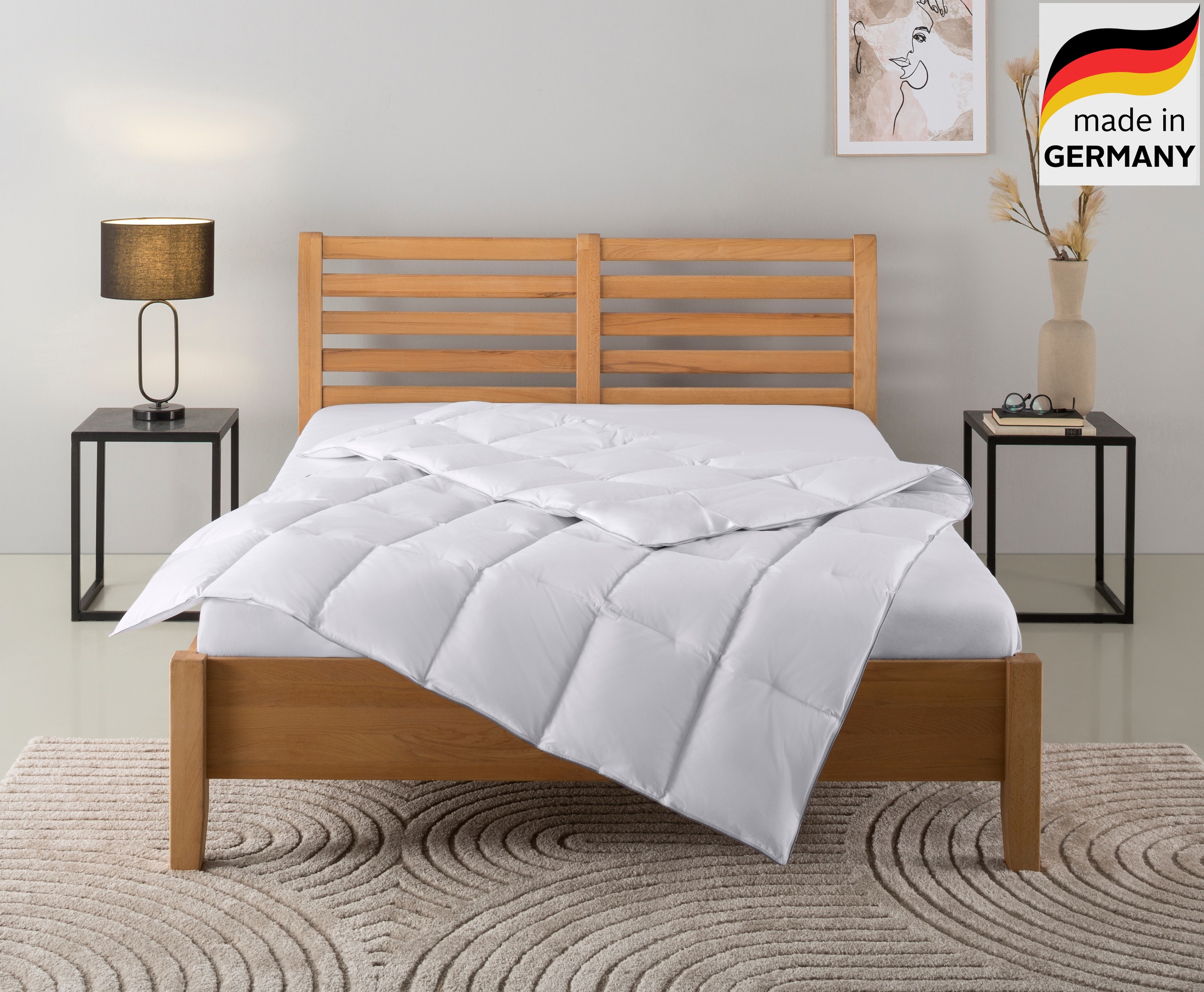 Image of GOODproduct Daunenbettdecke "Tamins, Bettdecke 135x200 cm, 155x220 cm, Made in Germany" normal Füllung 100Daunen 1 Stk. tlg. Sommer, Winter, Decke, Made in Germany, Allergiker geeignet (NOMITE)