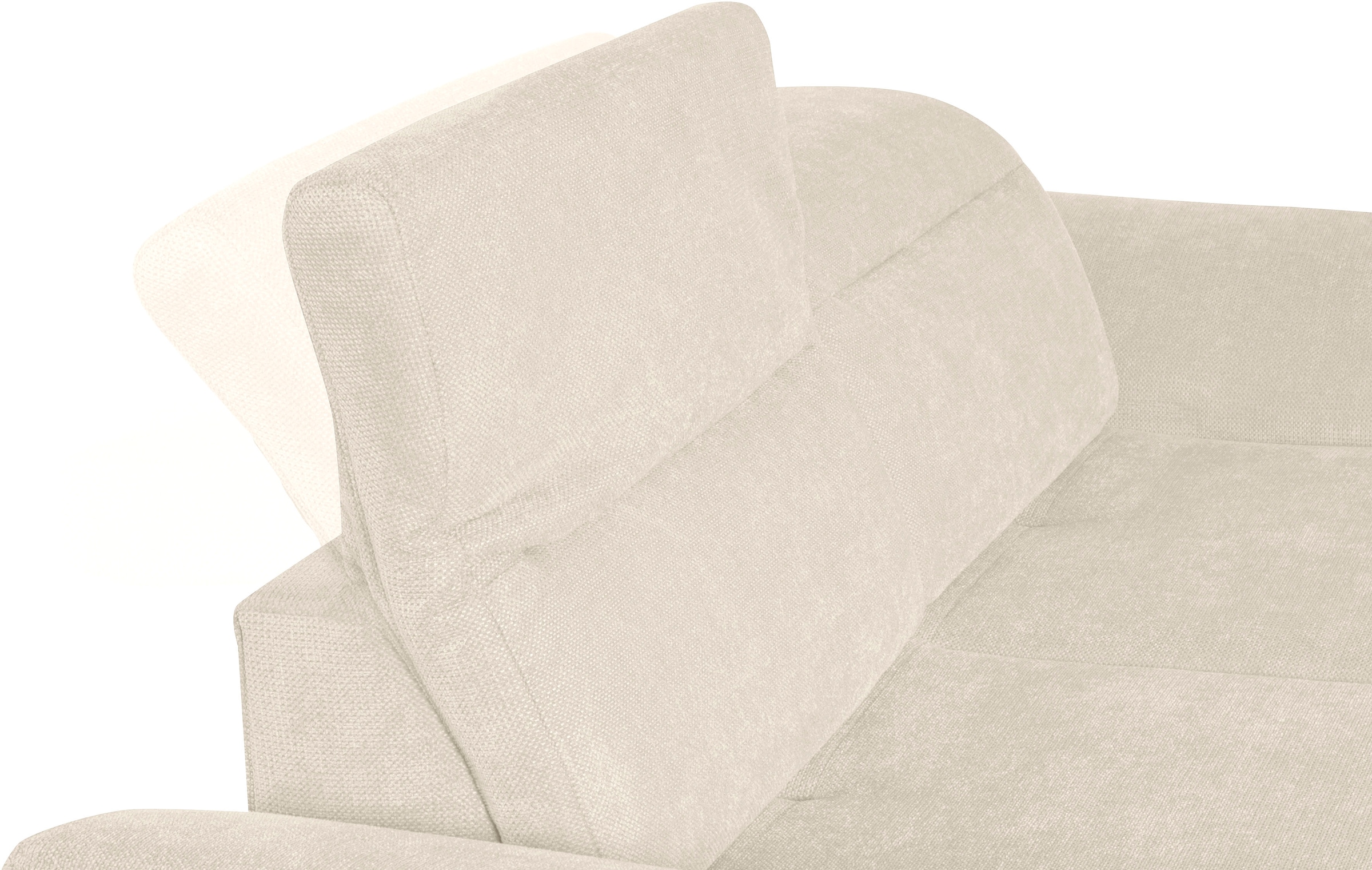 sit&more 2,5-Sitzer »Percy«, 15 cm Fusshöhe, Sitztiefenverstellung, wahlweise Kopfteilverstellung