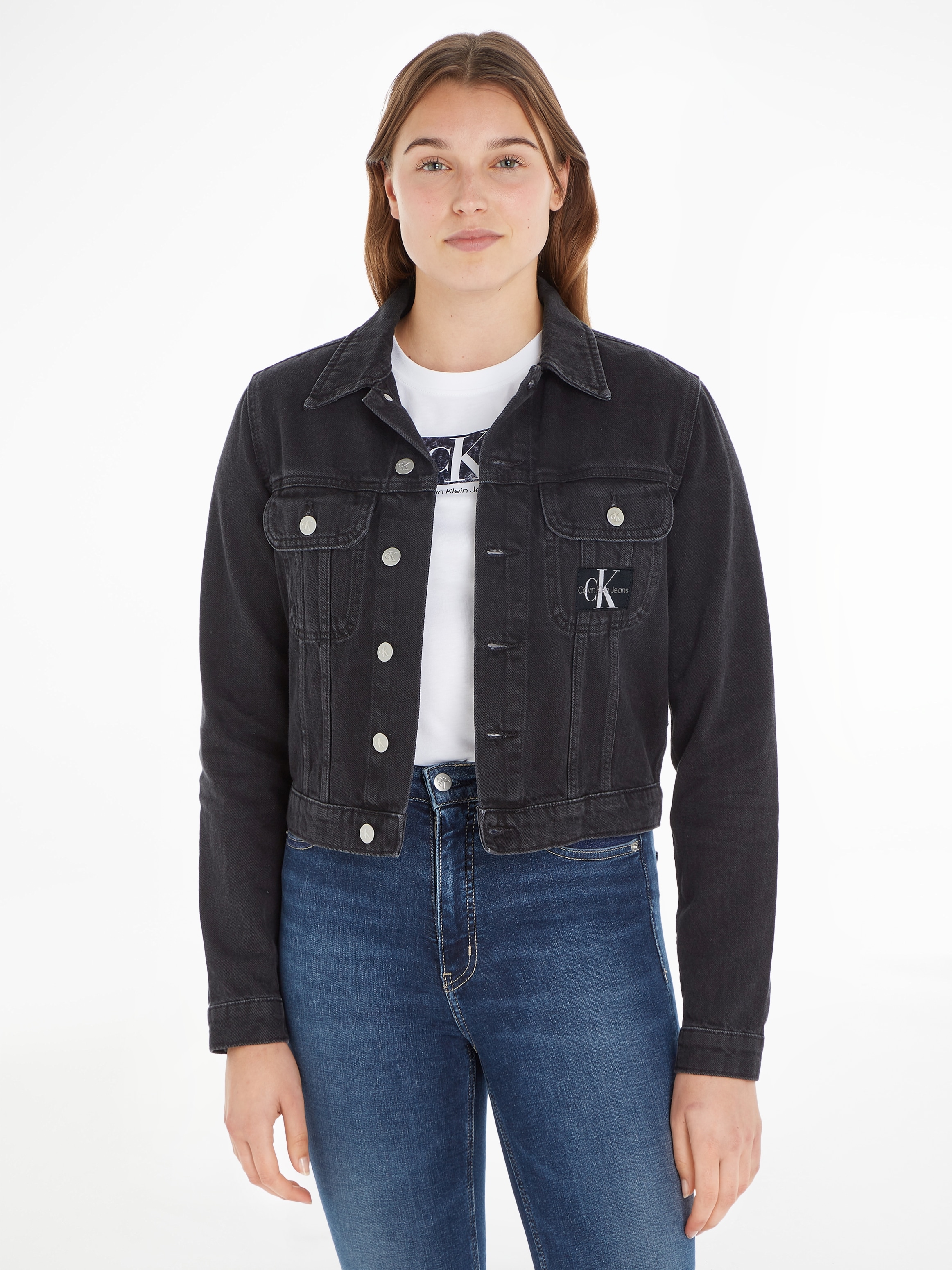 Jeansjacke »CROPPED 90S JACKET«, mit Logoprägung