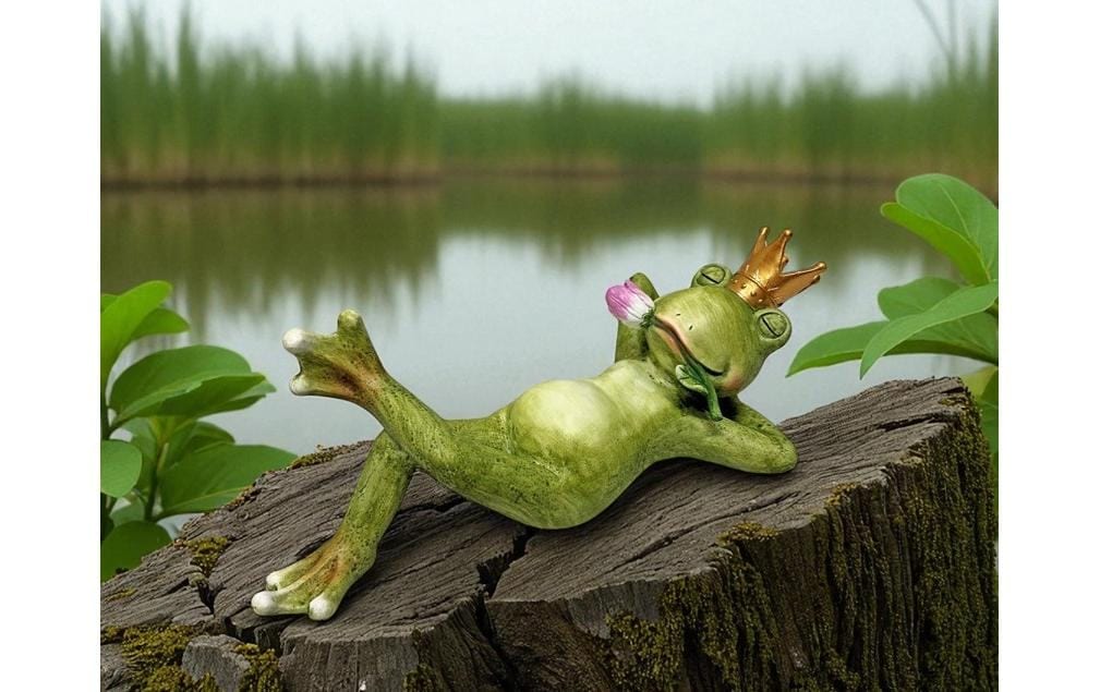   Dekofigur »Dameco Froschkönig liegend 17 x 37 x 15 cm«