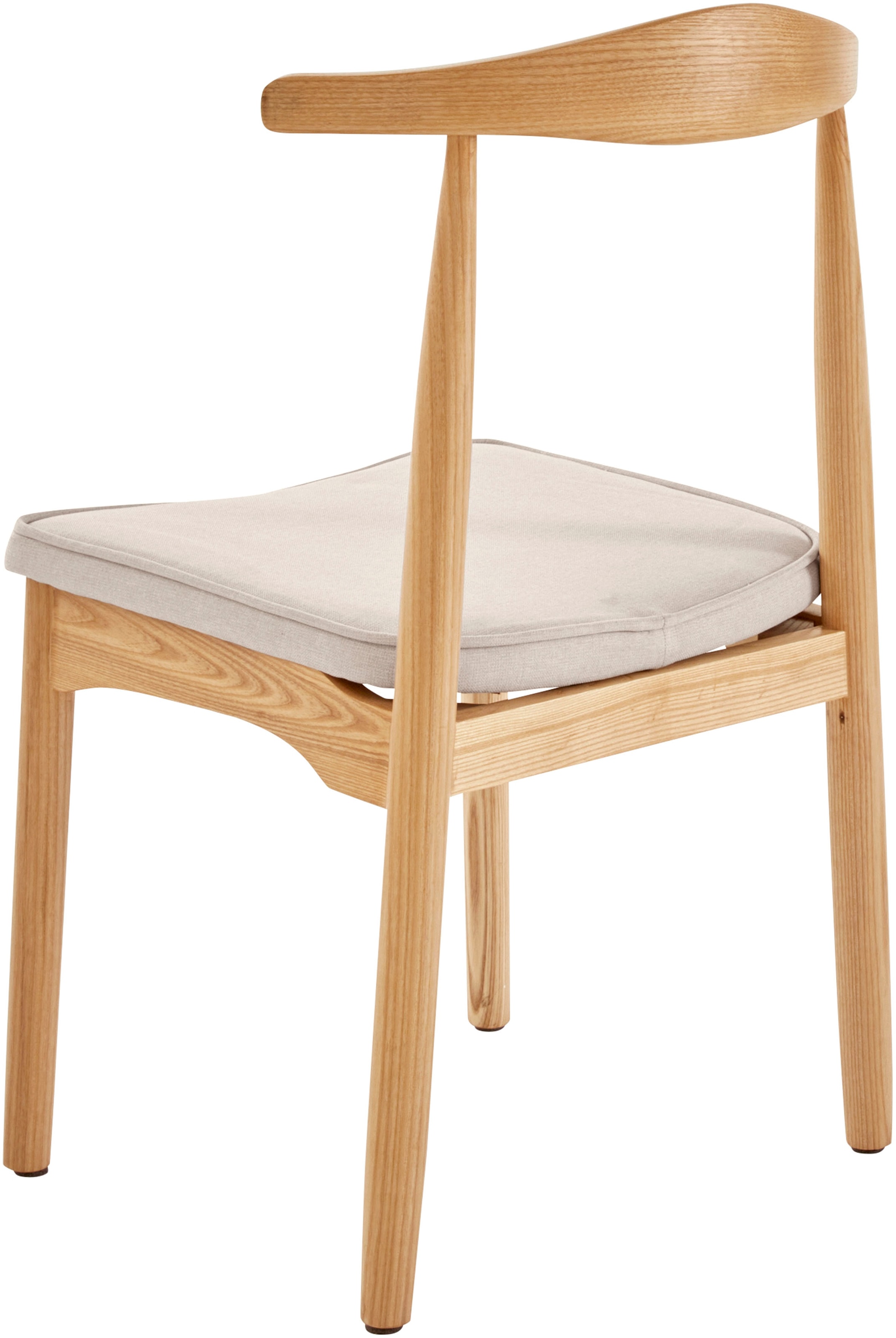 LeGer Home by Lena Gercke Esszimmerstuhl »Rianne, TOPSELLER!, OTTOs Choice«, (Set), 2 St., Gestellrahmen aus massivem Eschenholz, Sitzfläche mit Webstoffkissen
