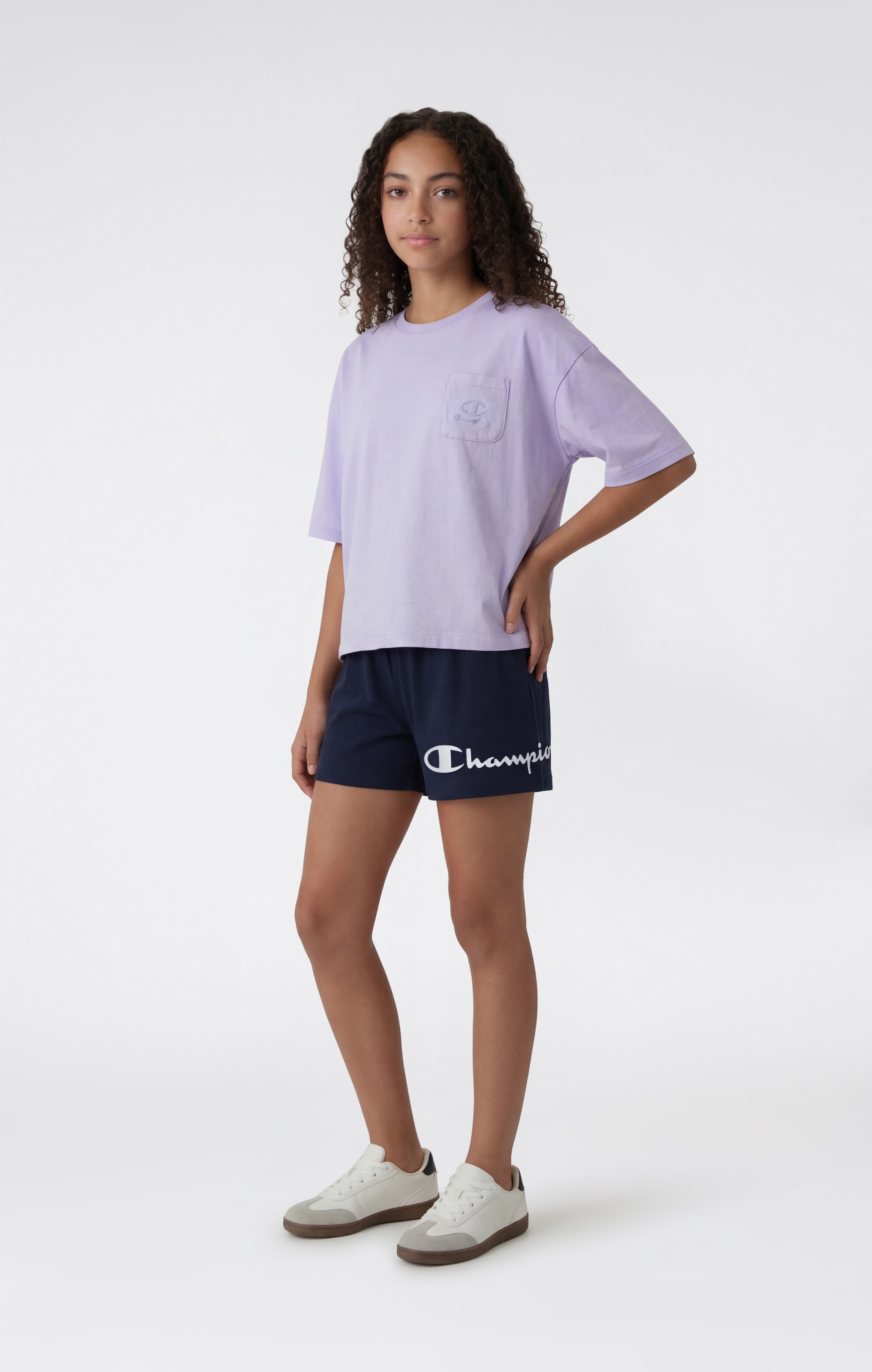 Champion Sweatshorts »BASIC Shorts Large Logo«  für Kinder, aus Baumwolle, bequeme Passform