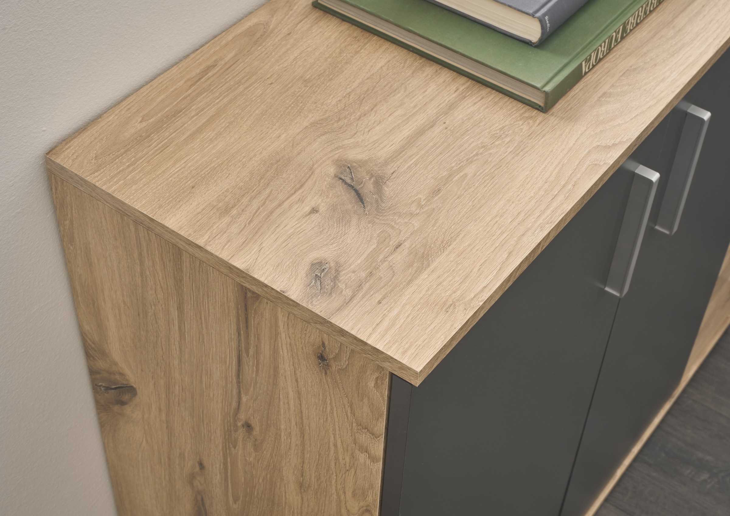 HBZ Kommode »BC-Drift-2, Universalschrank Stellmass BxHxT 80x84x35 cm«, (1 St.), Kommode mit 2 Türen, 2 Schubkästen, 1 Einlegeboden