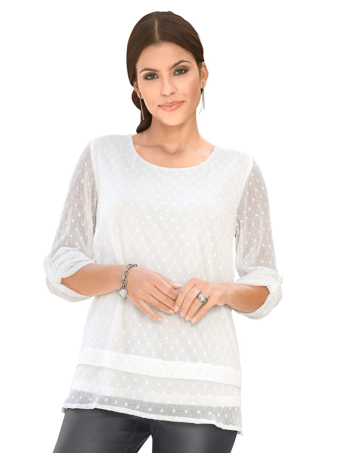 Bluse mit kleinen Pünktchen