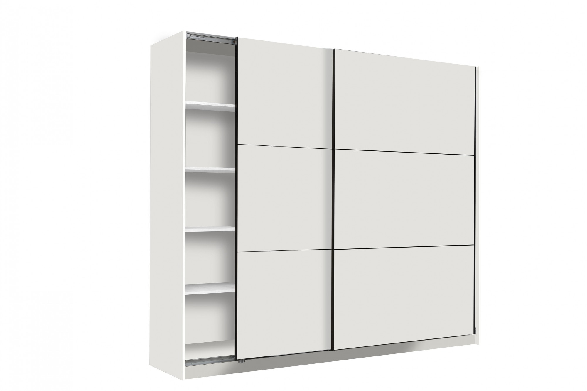 INOSIGN Schwebetürenschrank »Sierra klassischer Kleiderschrank Wäscheschrank 179 oder 217cm breit«, mit kompletter Inneneinteilung, FSC®-zertifizierter Holzwerkstoff