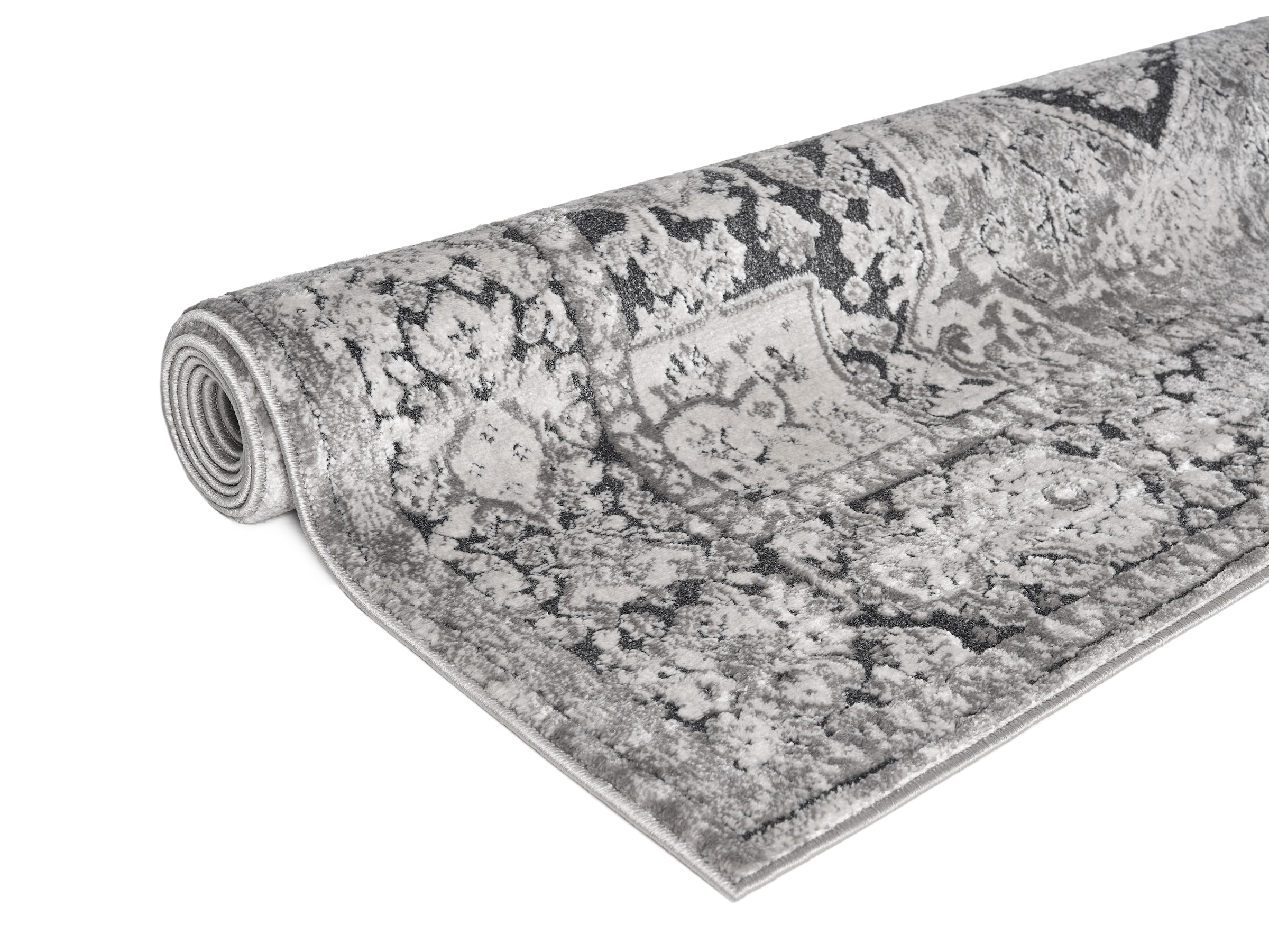 my home Tapis »Kylan, Hoch-Tief-Struktur, dezenter Glanz« Rectangulaire 9 mm Höhe Schrumpf-Garn-Effekt, im Vintage-Look, dichte Qualität, Wohnzimmer