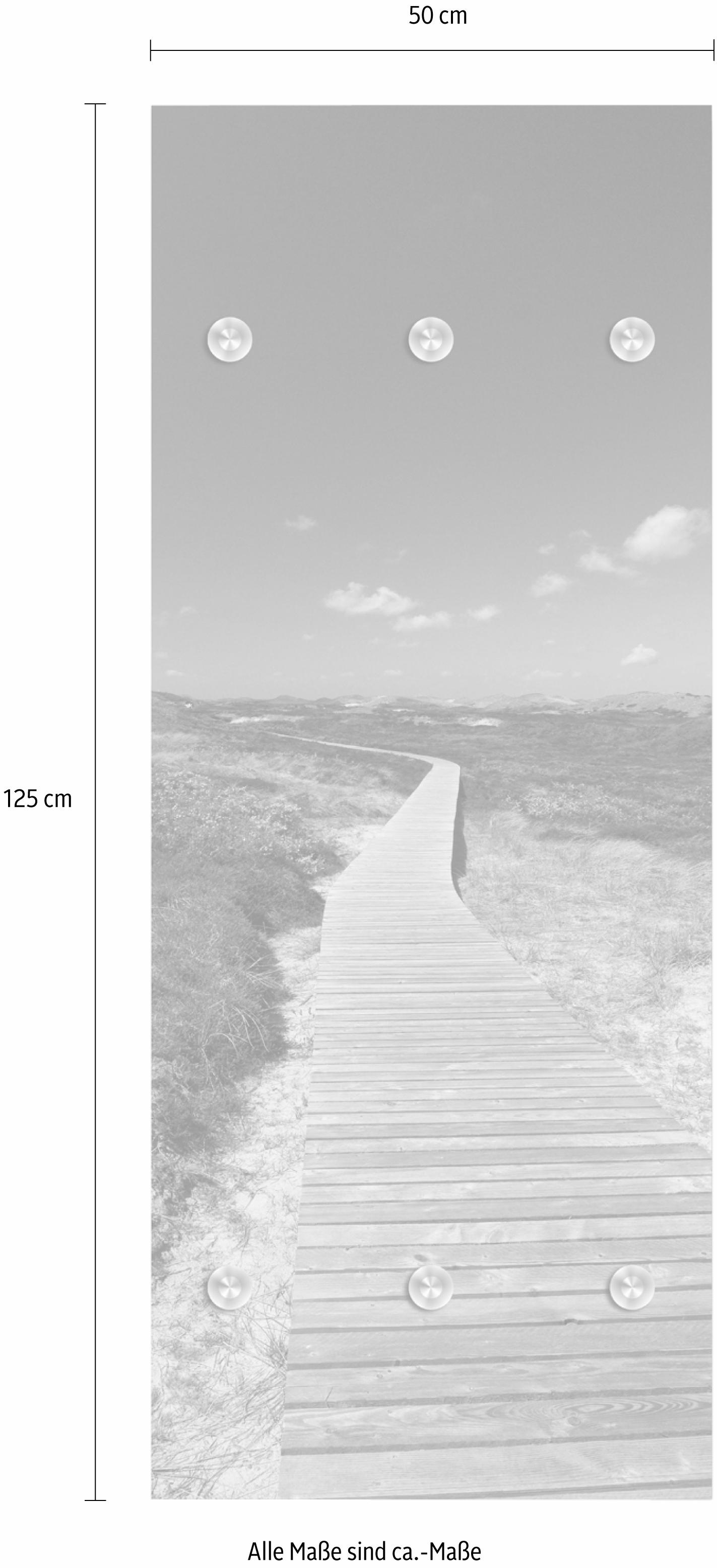 queence Garderobenleiste »Steg zwischen Dünen« mit 6 Haken, 50 x 120 cm