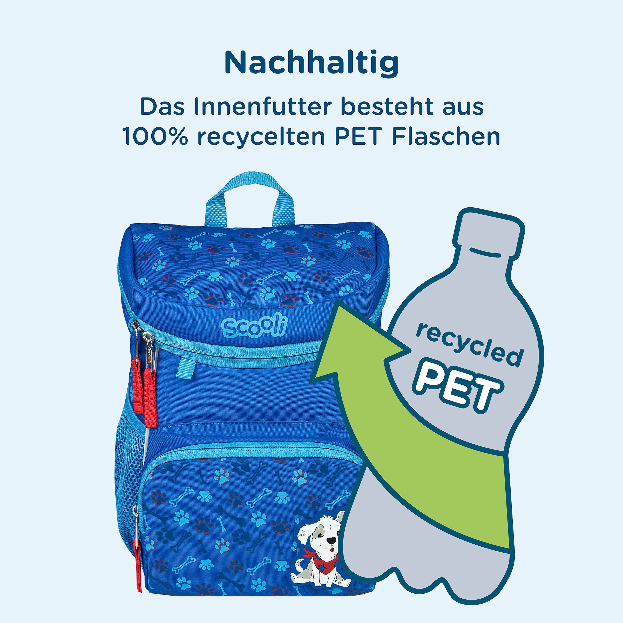 Scooli Sac à dos pour enfants »Mini-Me, Danny Dog« Reflektoren