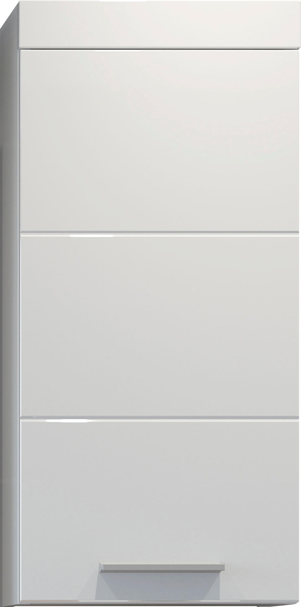 welltime Hängeschrank »Dormoletto« Weisser Badschrank mit waagerechter Fräsung - Masse (B/T/H) 35/16/75 cm