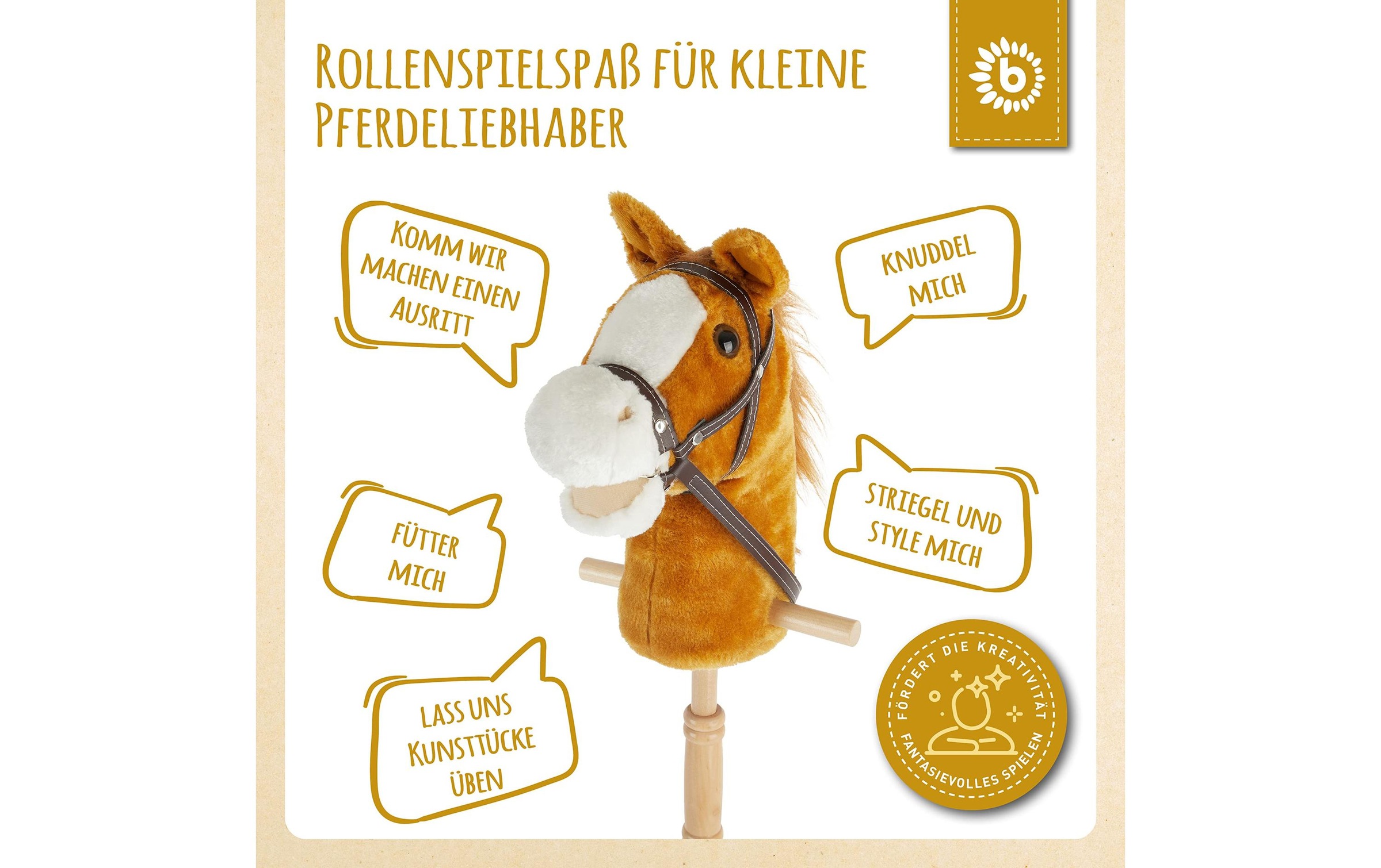 BIECO Steckenpferd »Brownie«, Holzart: Pinie (China)