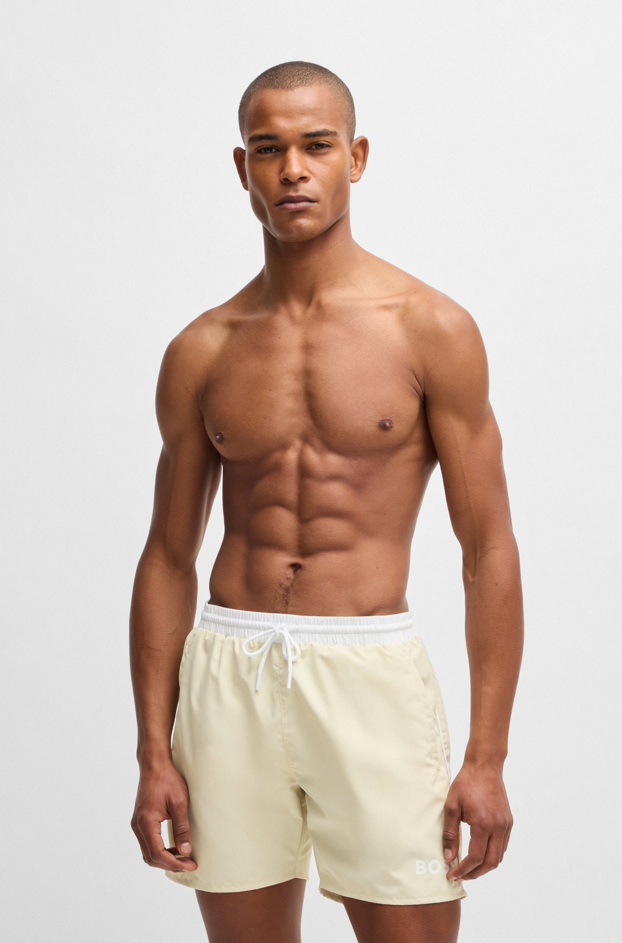 Image of BOSS Badeshorts "Starfish" mit Kontraststreifen