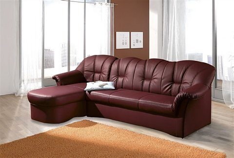 DOMO collection Ecksofa Papenburg L-Form, in grosser Farbvielfalt, wahlweise mit Bettfunktion