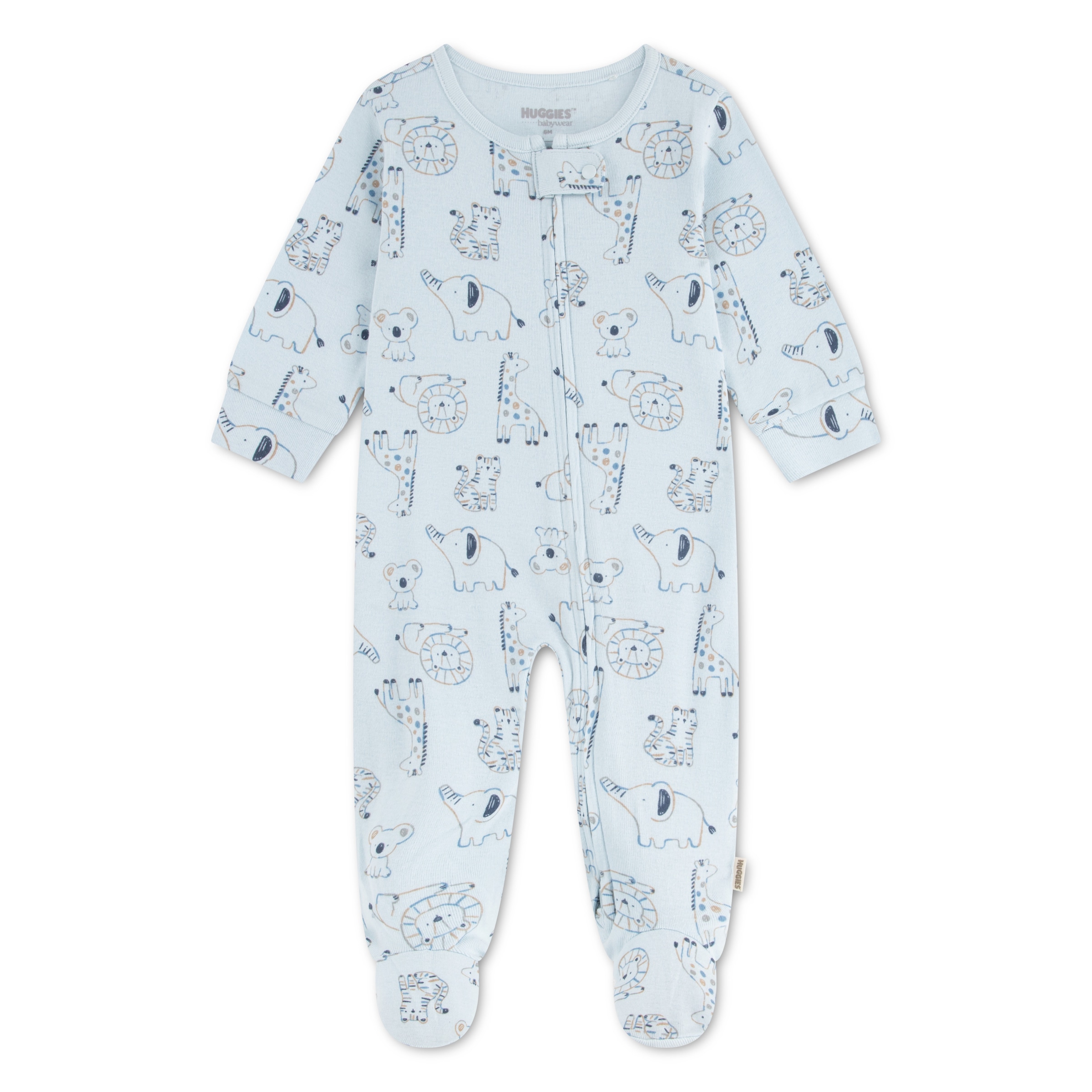 HUGGIES babywear Combinaison »HUGB FOOTED COVERALL« grenouillère à manches longues et pieds / imprimé intégral / pour garçons