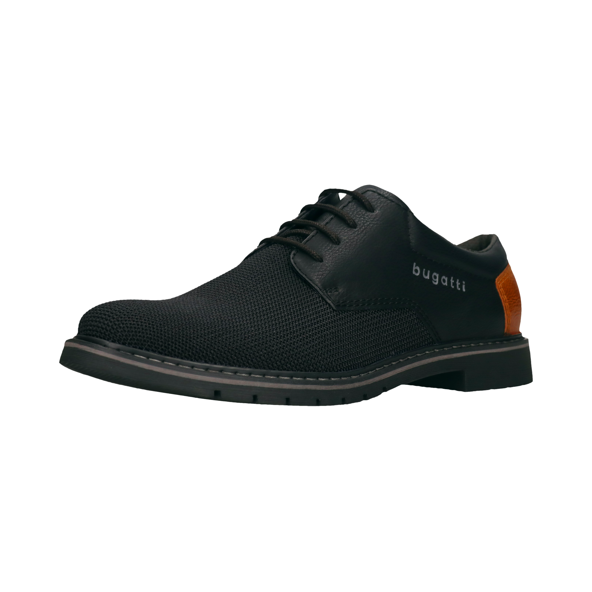 bugatti Schnürschuh  Blockabsatz, Businessschuh, Abendschuh mit Logoprägung