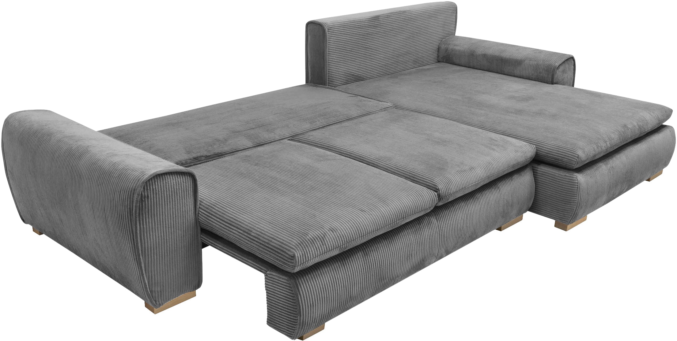 Home affaire Ecksofa »Katja L-Form, B: 325 cm - OTTO. Verlässliche Qualität.« mit Bettfunktion, Bettkasten & 4 Zierkissen