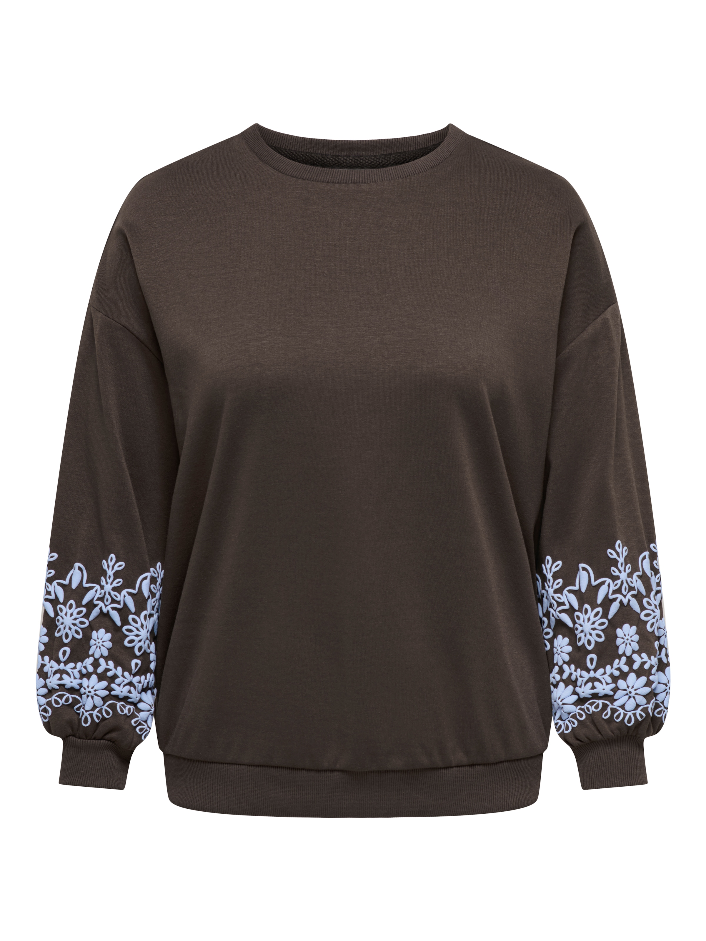 ONLY CARMAKOMA Sweatshirt »CARBROOKE L/S O-NECK PRINT SWT JRS NOOS«, Baumwollmischung, regular fit
