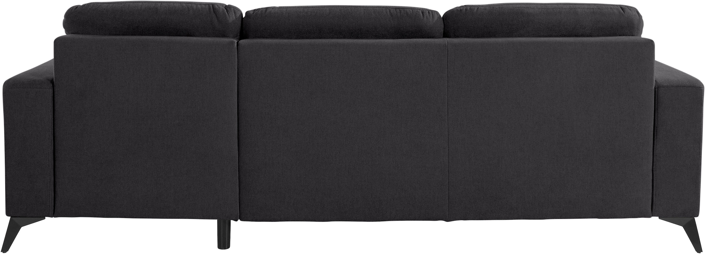 Places of Style Ecksofa »Lolland L-Form«, Wahlweise mit Bettfunktion und Bettkasten, Federkern