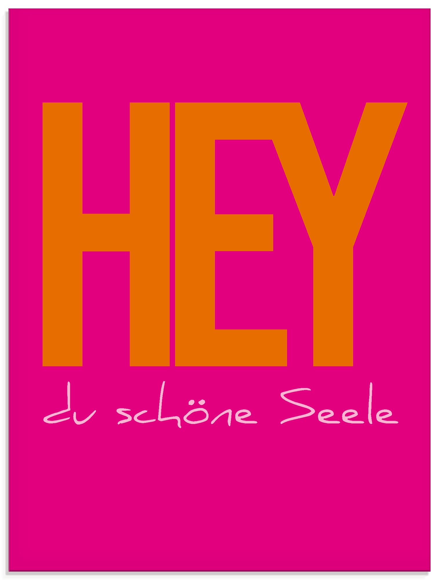 Image of Artland Glasbild "Hey du schöne Seele" Sprüche & Texte 1 Stk. tlg. in verschiedenen Grössen