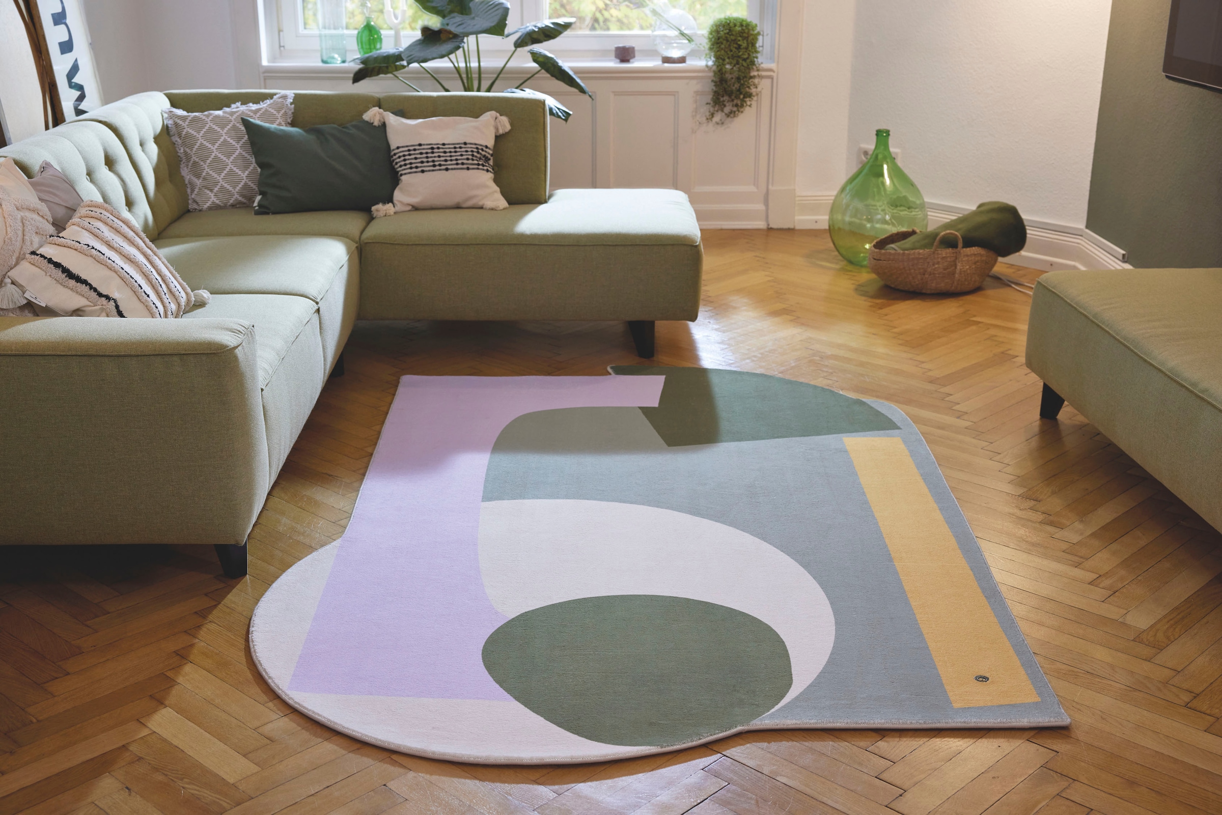TOM TAILOR HOME Teppich »Shapes - EIGHT« Motivform 5 mm Höhe Kurzflor, bedruckt, modernes Design