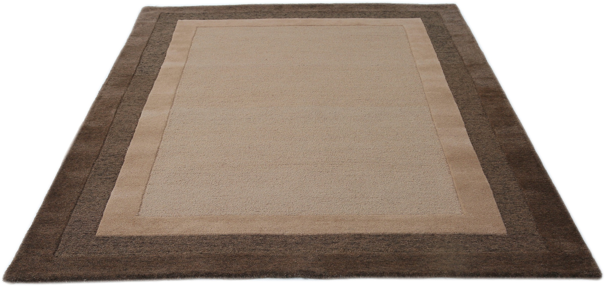 Image of DELAVITA Wollteppich »Savanah«, rechteckig, 20 mm Höhe, reine Wolle, Kurzflor weiche Haptik, idealer Teppich für Wohnzimmer, Schlafzimmer & Esszimmer bei Ackermann Versand Schweiz