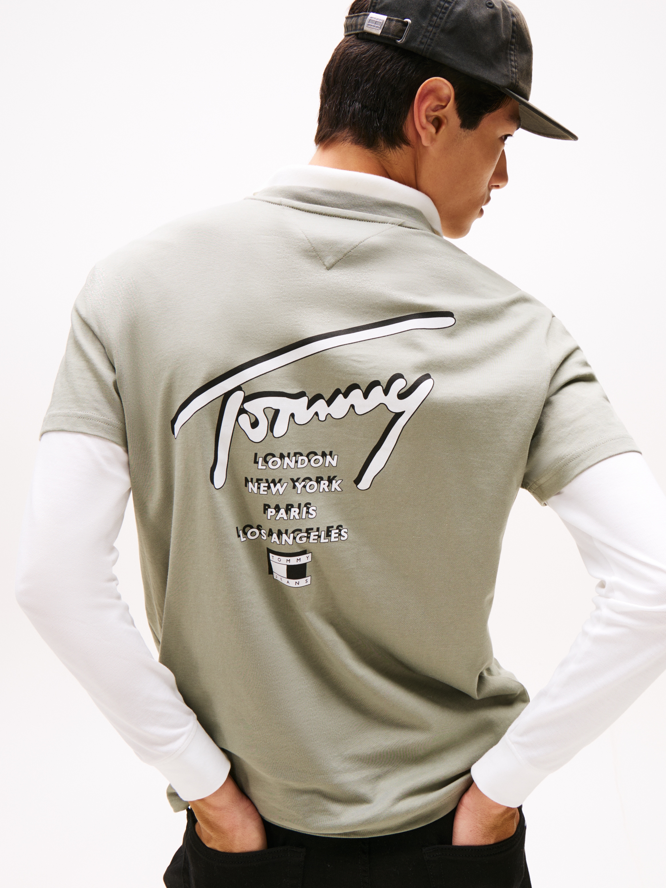 Tommy Jeans T-Shirt »TJM SIGN CITY TEE EXT«, Rundhals, regular fit, grosser Rückenprint