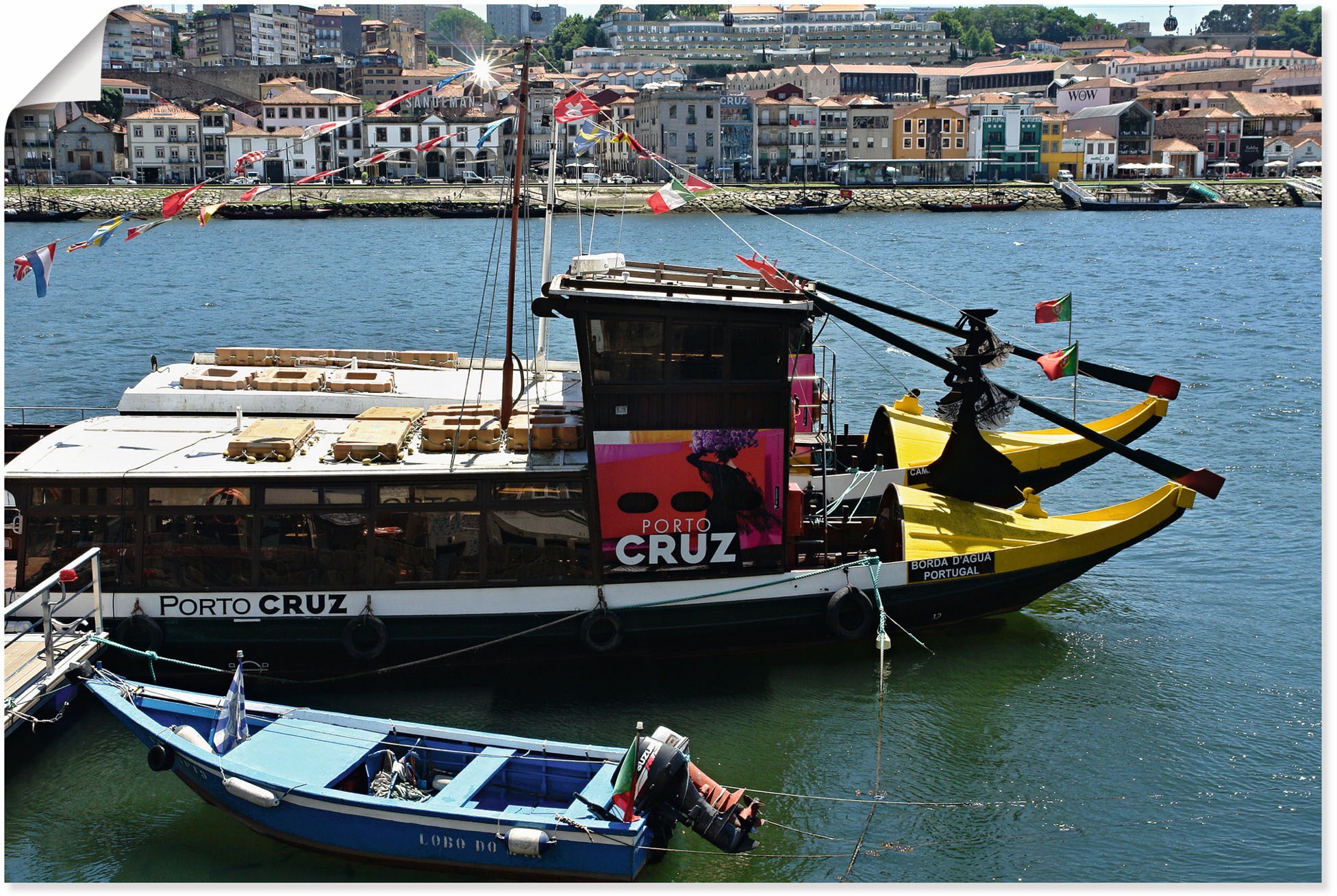 Image of Artland Wandbild »Traditionelles Portwein Transportboot«, (1 Stück), in vielen Grössen & Produktarten - Alubild / Outdoorbild für den Aussenbereich, Leinwandbild, Poster, Wandaufkleber / Wandtattoo auch für Badezimmer geeignet bei Ackermann Versand Schwei