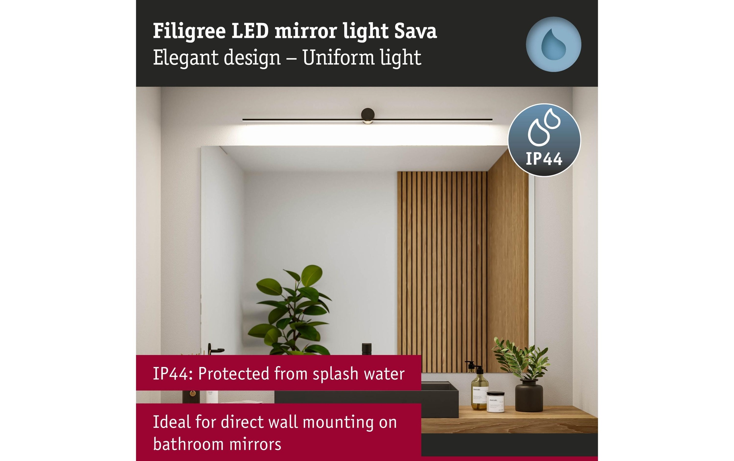 Paulmann Spiegelleuchte »LED Sava 13.5W«, 1 flammig