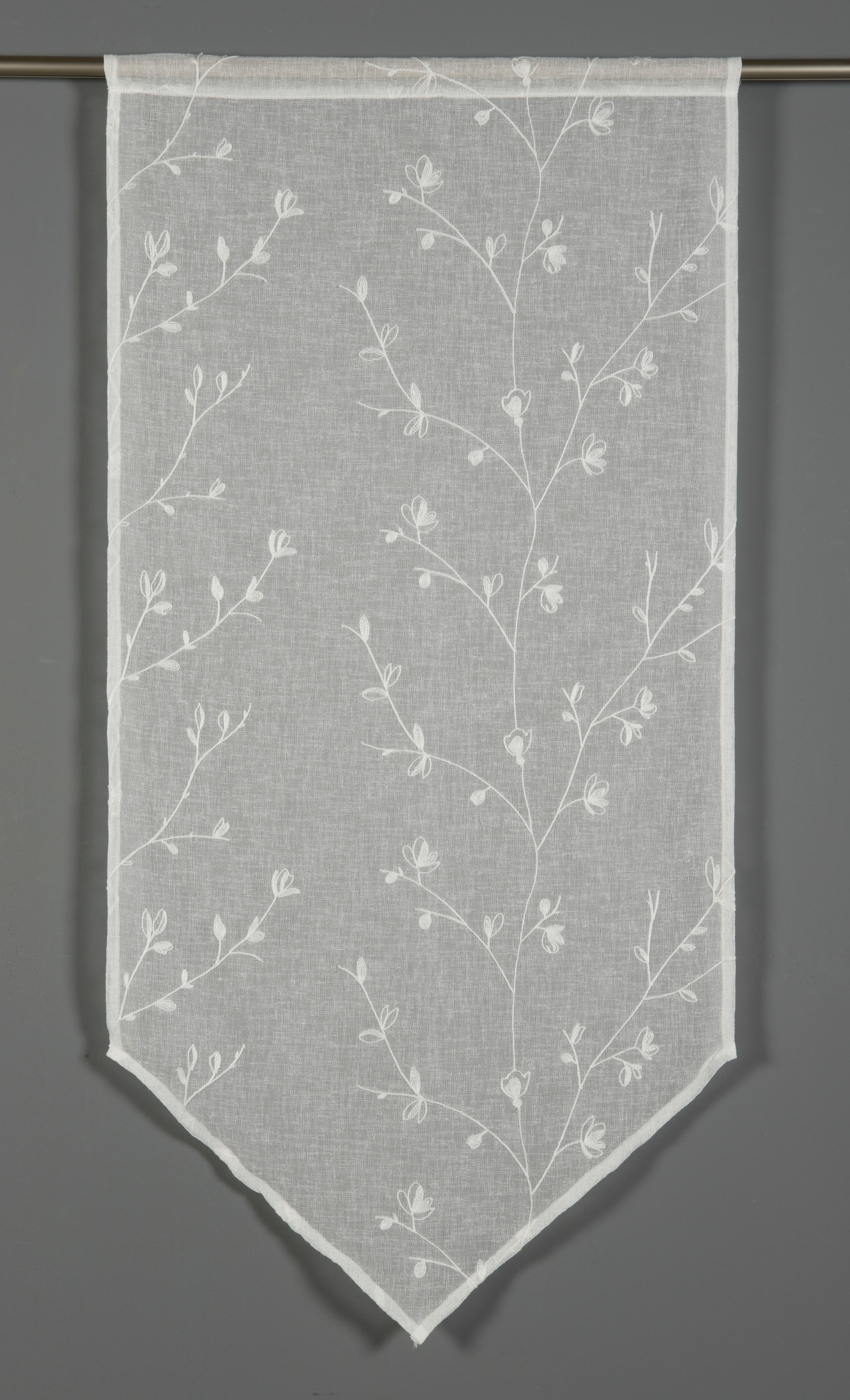 GARDINIA Gardine »weiss« Stangendurchzug 1 Stk. tlg. transparent, Polyester, Panneaux mit Stickerei