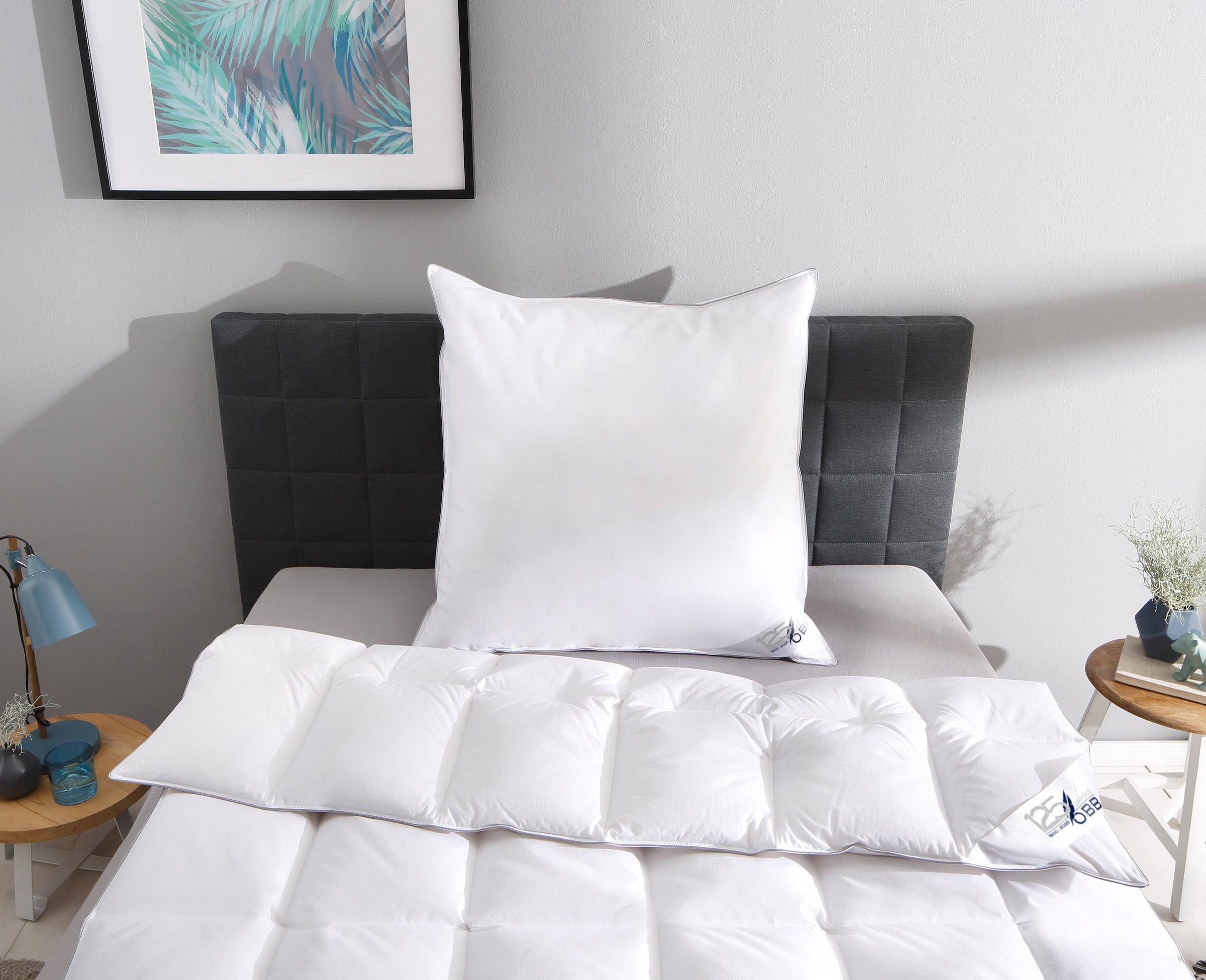 Image of OBB Daunenbettdecke "Edition 125 Jahre, Bettdecken für Sommer und Winter" warm Füllung 90% Daunen, 10%Federn 1 Stk. tlg. Bettdecke 135x200 cm, 155x220 cm & weitere Grössen, Made in Germany