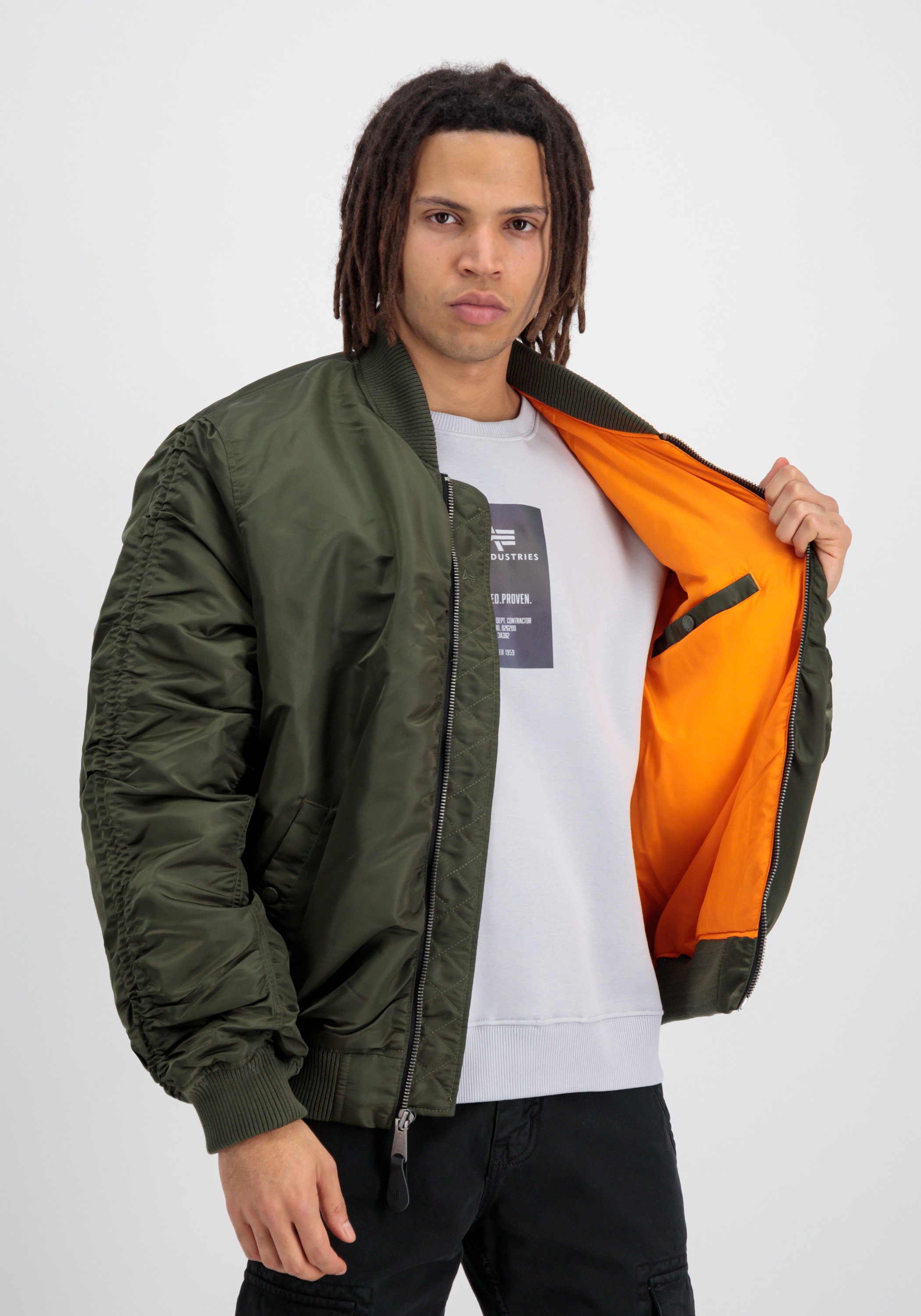 Alpha Industries Bomberjacke »Alpha Industries Men - Bomber Jackets MA-1 OS Puckered«
