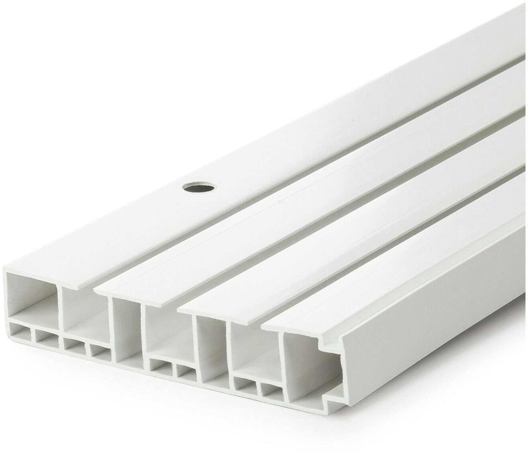SN DECO GROUP Gardinenschiene SH, 3-läufig, Fixmass, mit Bohren, verschraubt, Kunststoff