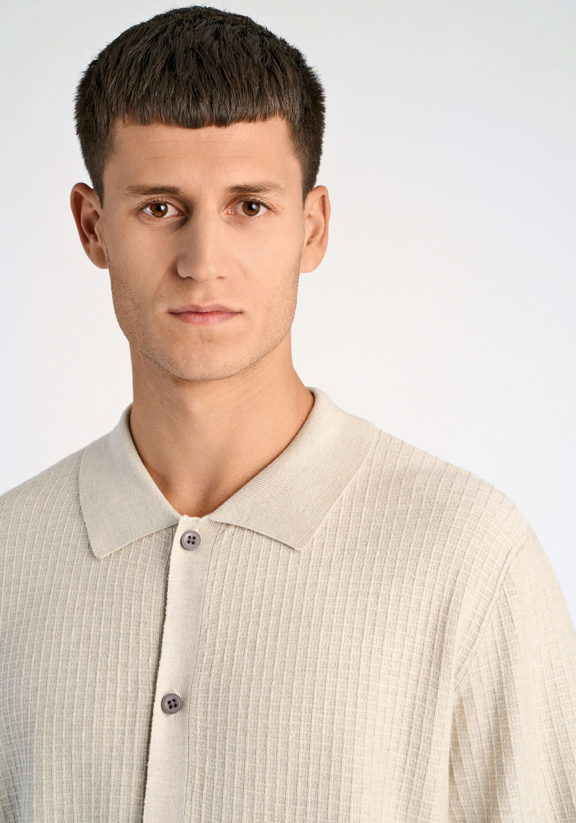 LINDBERGH Veste en tricot T-shirt en maille à manches courtes avec effet structuré