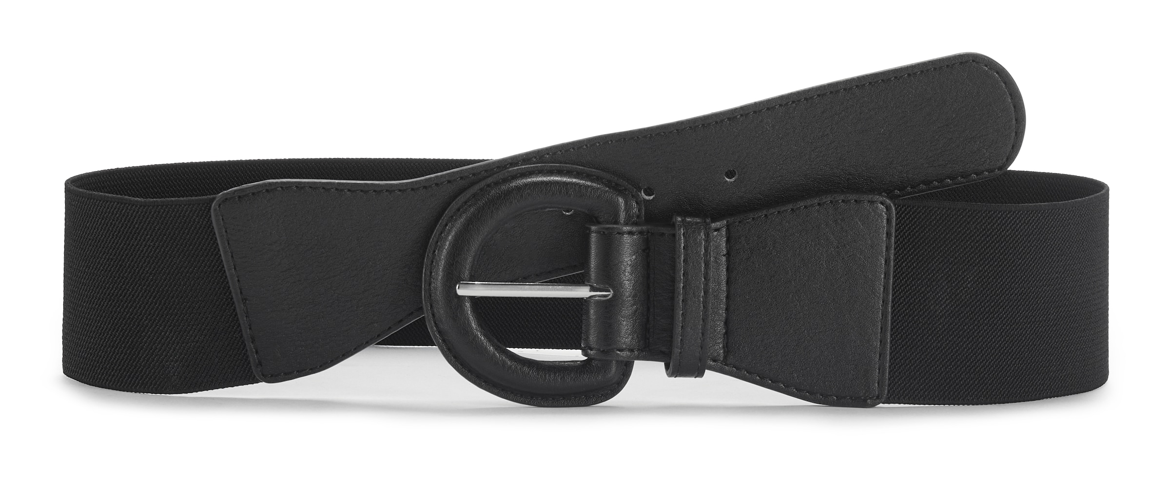 LASCANA Ceinture de taille »Stretchgürtel, Gürtel für Kleid & Overall, Bauchgürtel« avec grande boucle et effet gainant grâce au matériau élastique