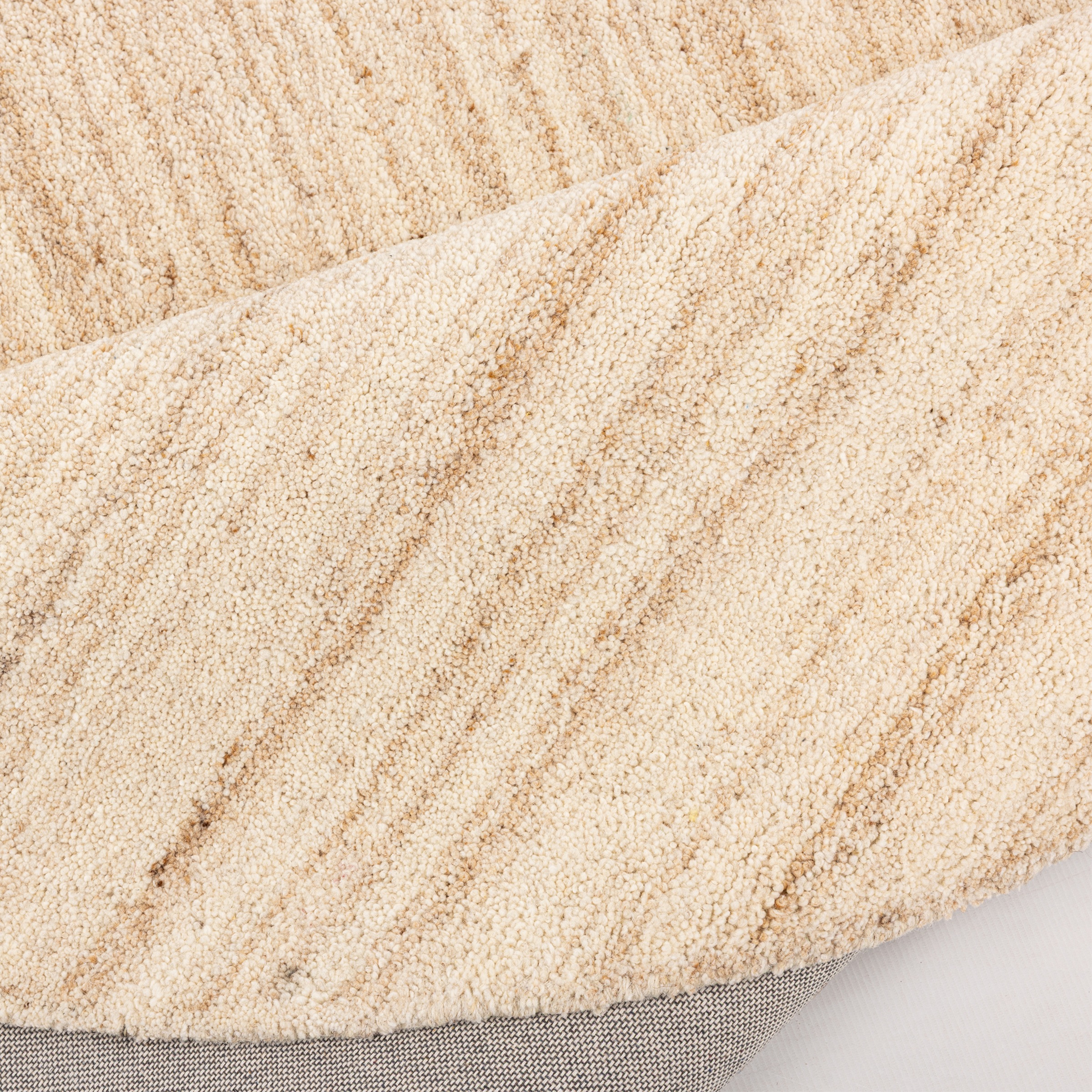 THEKO Tapis en laine »Janne, Berber Teppich,  Wolle, meliert, handgearbeitet« Rond 20 mm Höhe fait main, salon, chambre, salle à manger