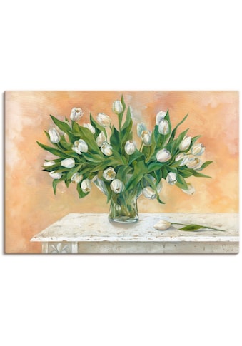 Leinwandbild »Weisse Tulpen II«, Blumen, (1 St.)