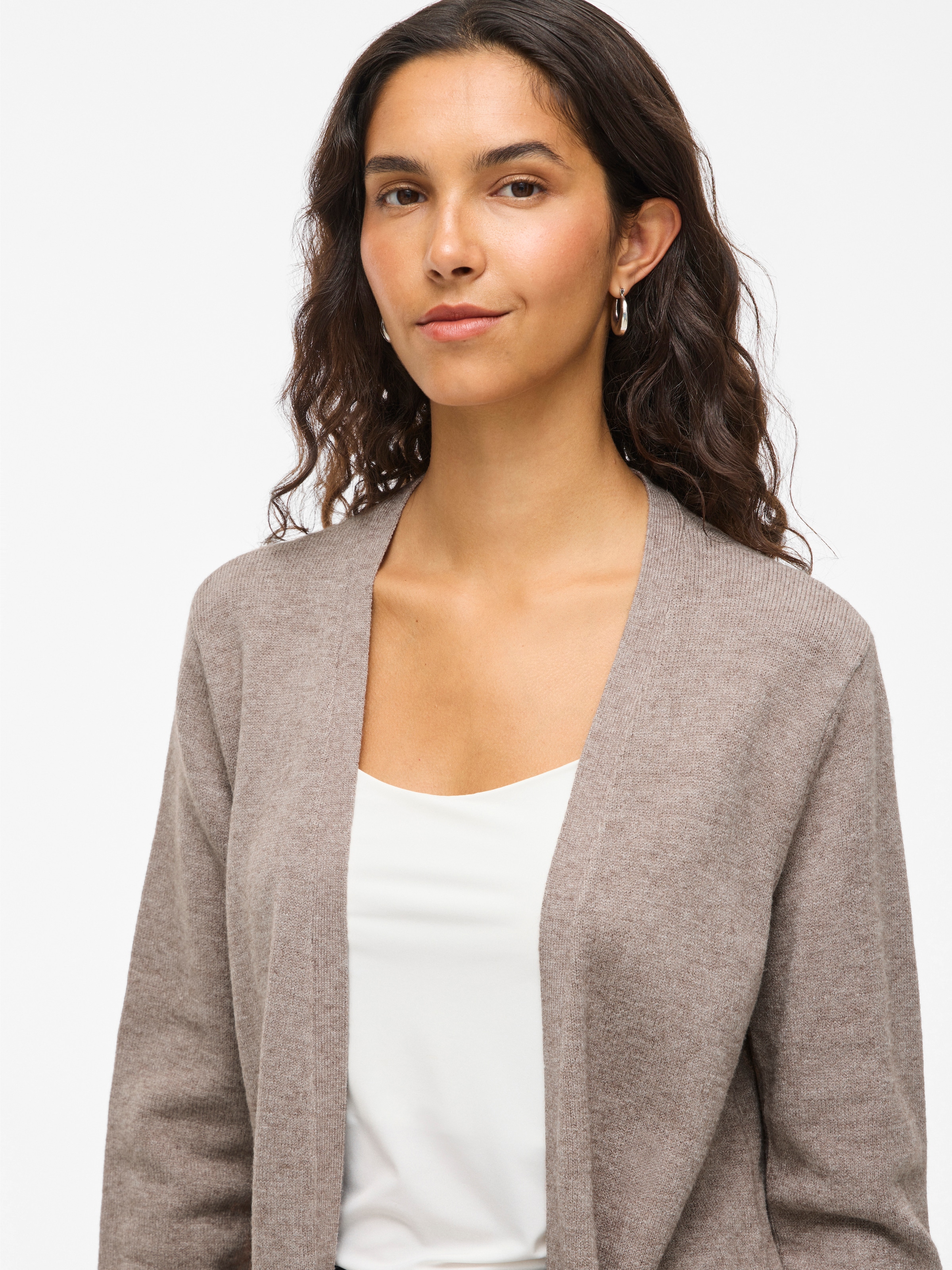 Vila Strickjacke »VIRIL OPEN L/S KNIT CARDIGAN - NOOS« Viskosemischung, regular fit