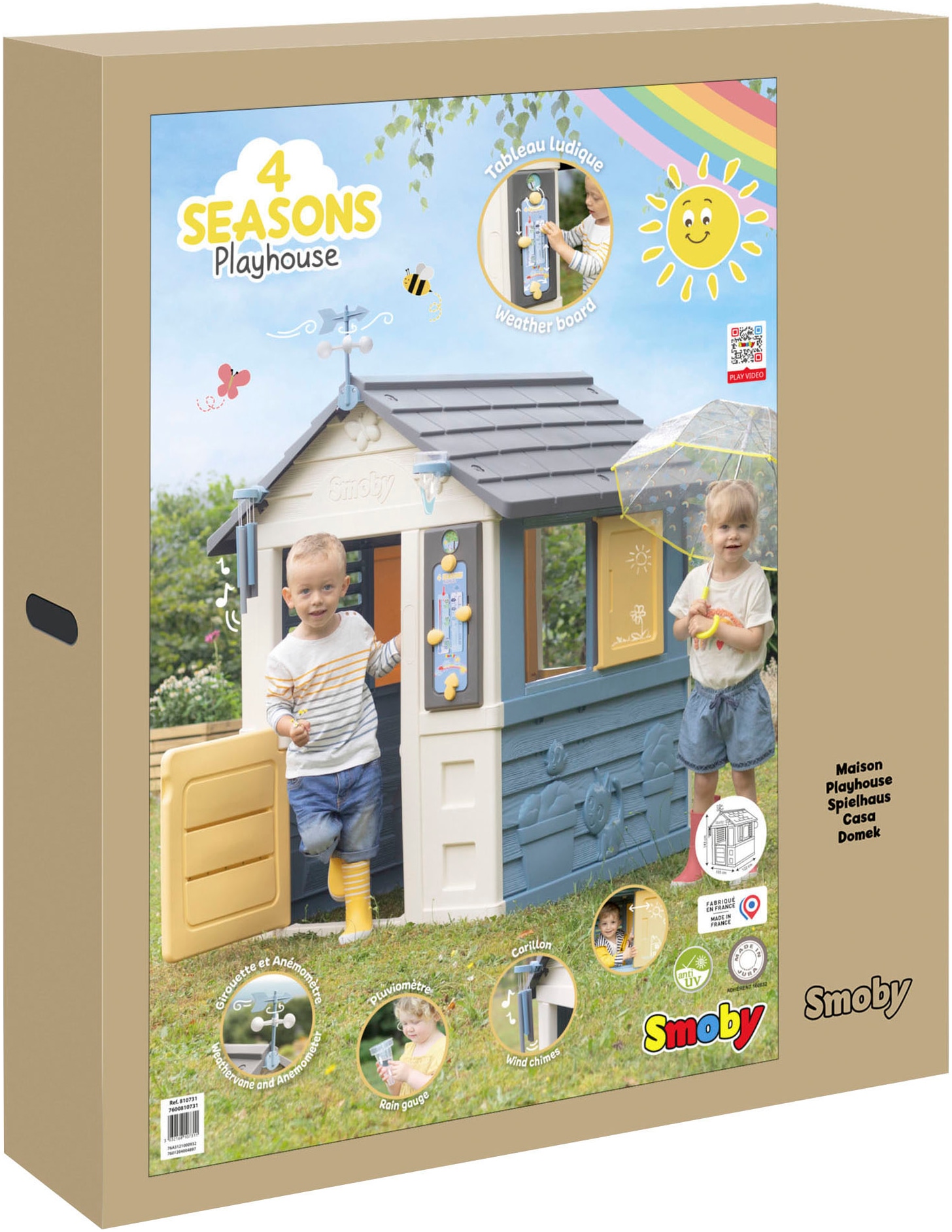 Smoby Maison de jeu »4-Seasons« Made in Europe