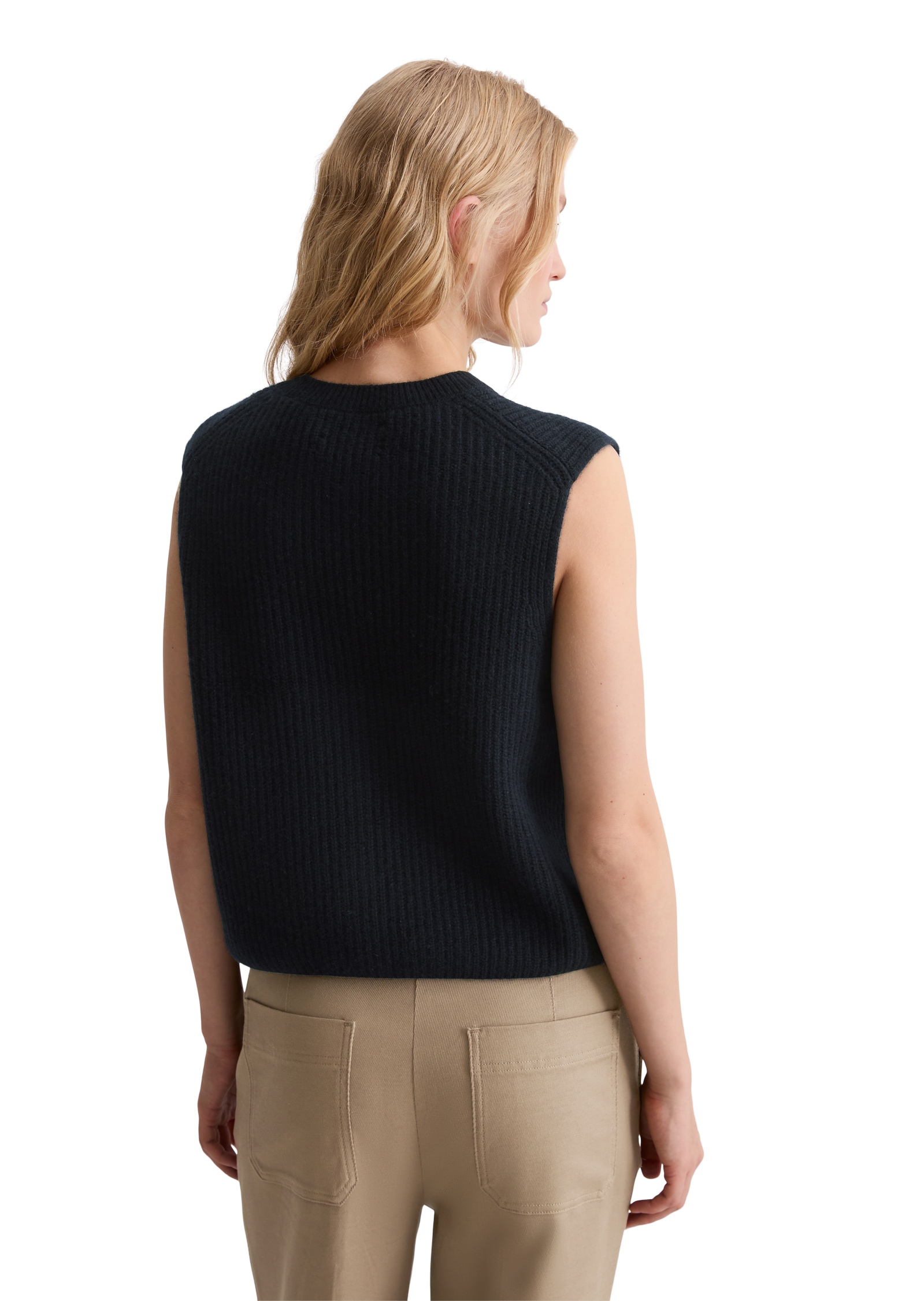 Marc O'Polo Gilet tricoté slim fit, aus weichem Wolle-Mix