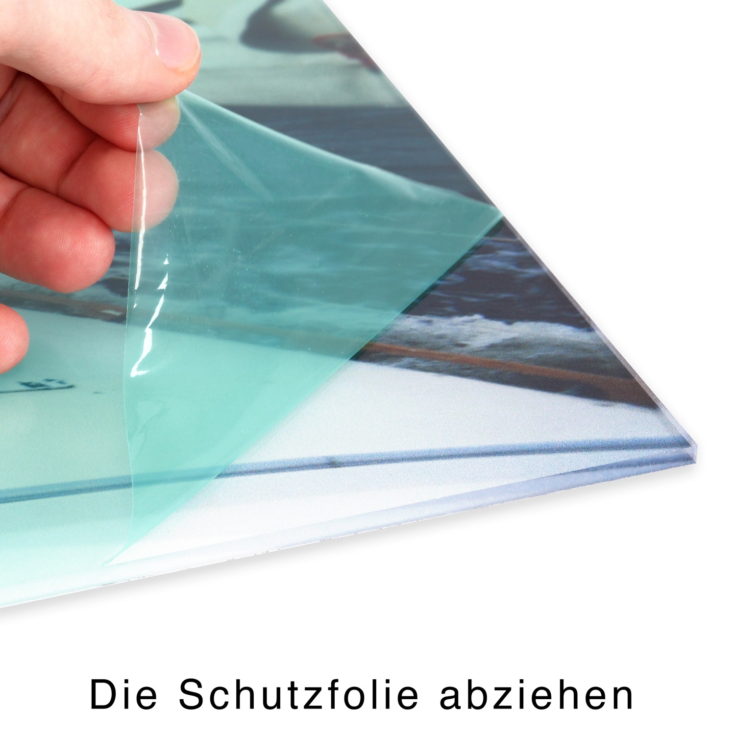 queence Acrylglasbild »Wolfsgesicht«, Baumbilder-Bäume-Gesicht-Kunst-Landschaft-mystischer Wald-Natur-Schwarz-Weiss-Wald-Waldbilder-Wildtiere-Wolfbilder-Wölfe, (1 St.), Fine Art-Print in Galeriequalität