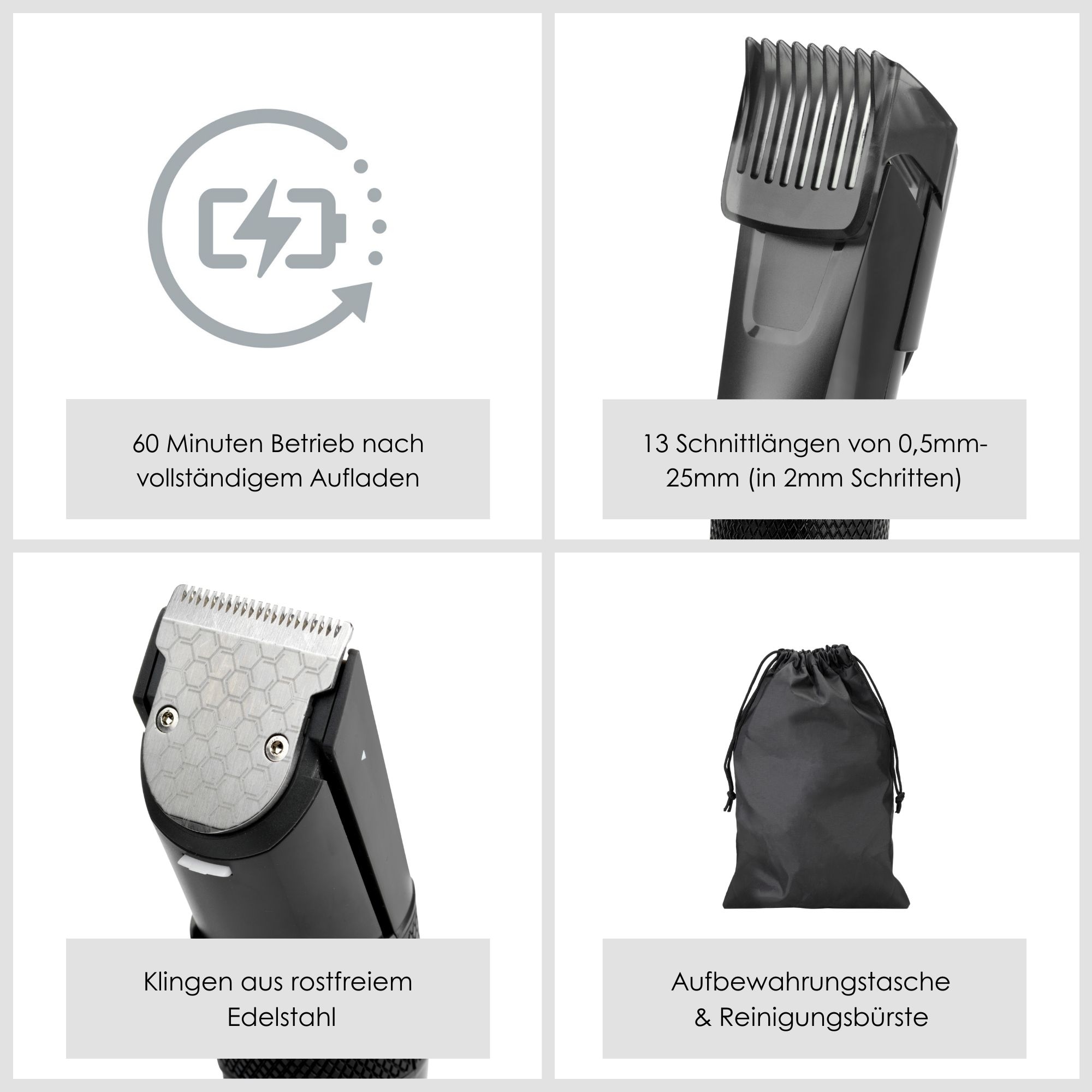 BaByliss Tondeuse à cheveux »BaByliss Precision Cut Haarschneider mit 13 Schnittlängen, E786E« Haarschneidemaschinen Set, kabellos, 60 Minuten Laufzeit