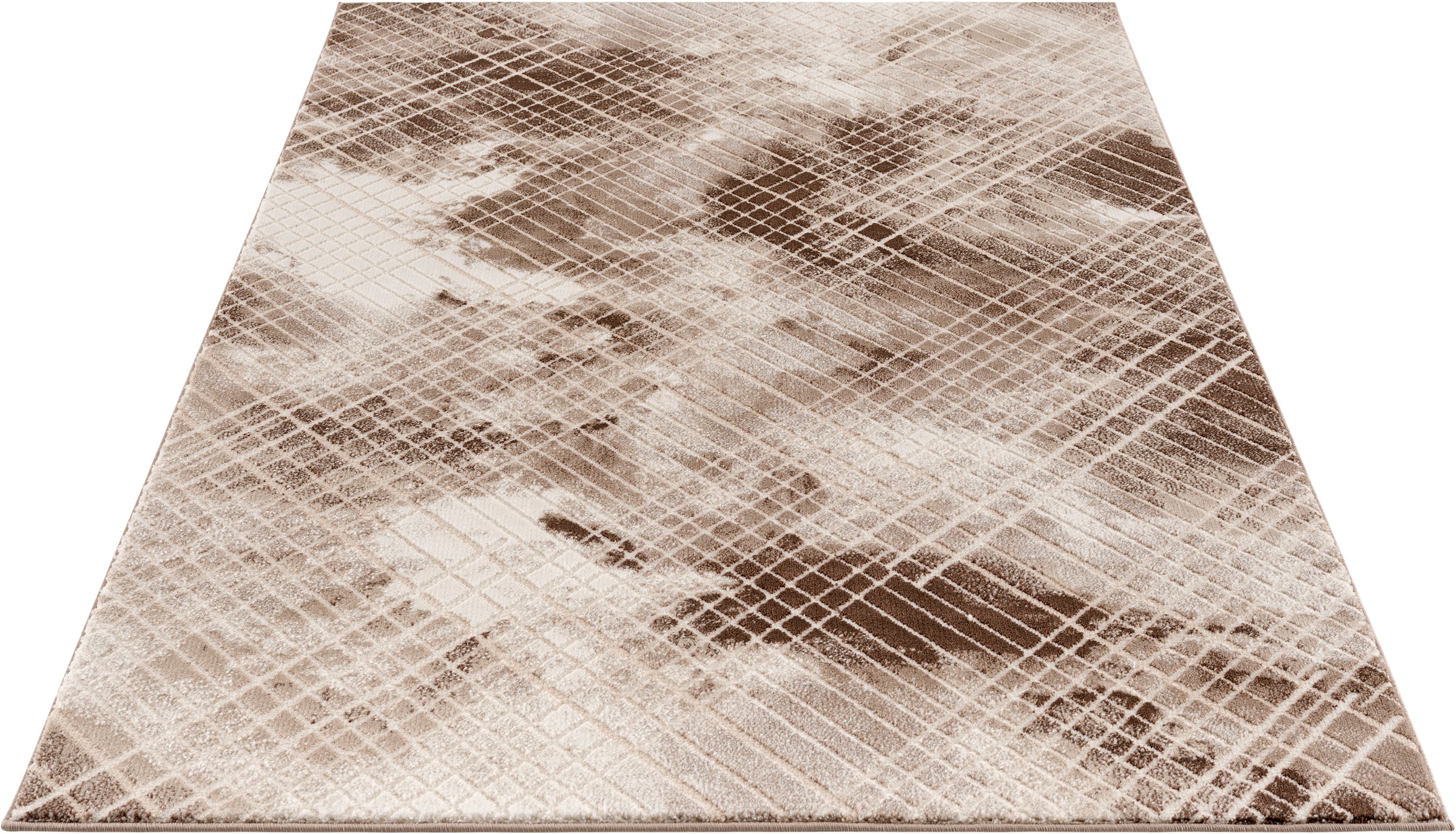 Image of my home Teppich »Ferit«, rechteckig, 12 mm Höhe, Vintage-Optik, kariert, ideale Teppiche für Wohnzimmer, Schlafzimmer, Esszimmer bei Ackermann Versand Schweiz