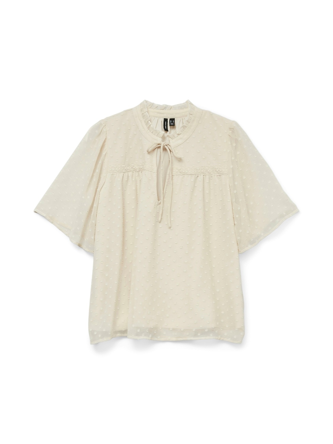Vero Moda Spitzenbluse »VMLEAH SS LACE TOP WVN GA NOOS«
