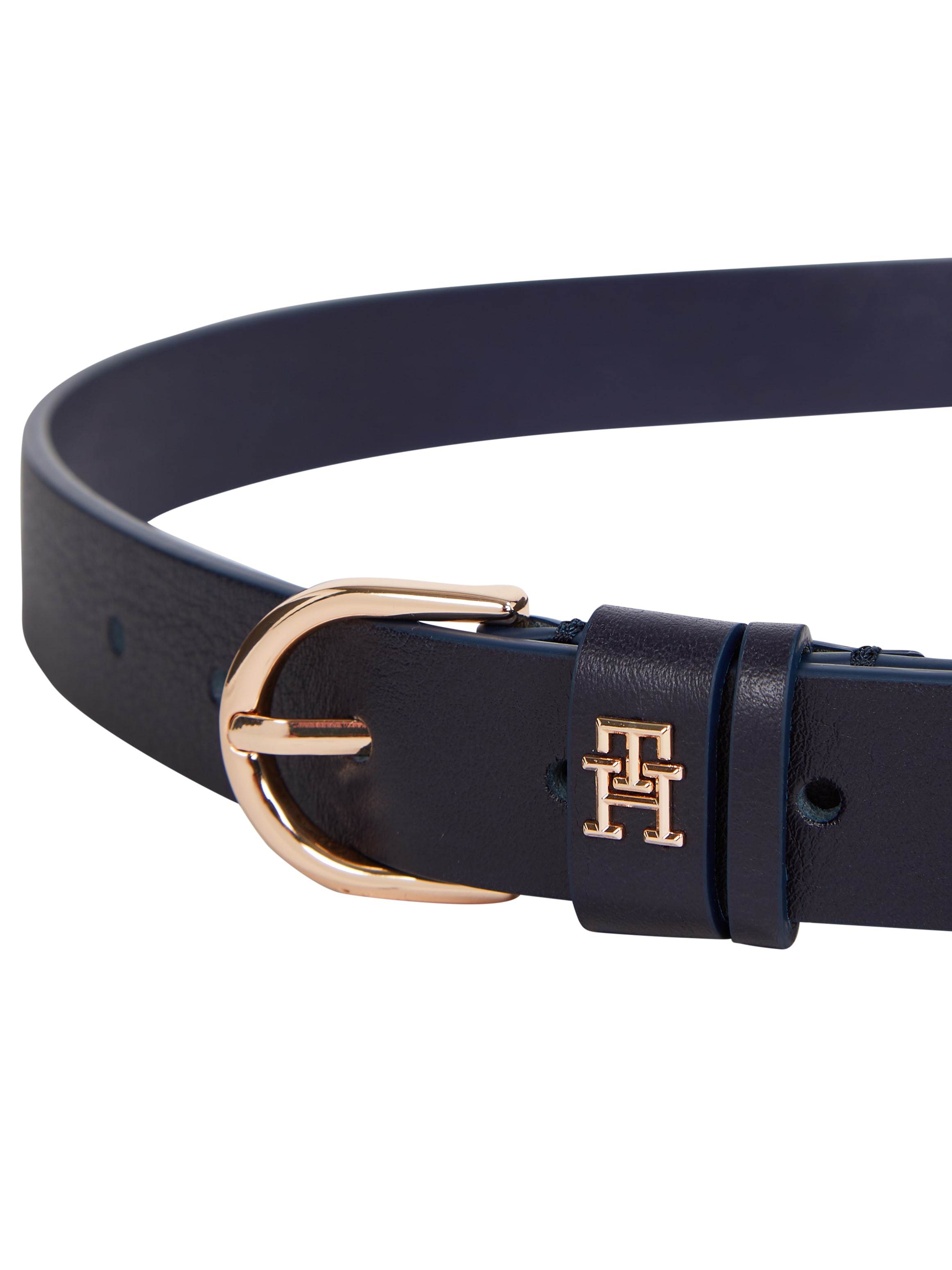 Tommy Hilfiger Ledergürtel »ESSENTIAL EFFORTLESS 2.5«, Logoemblem, weiche Haptik, ovale Einfachdornschliesse