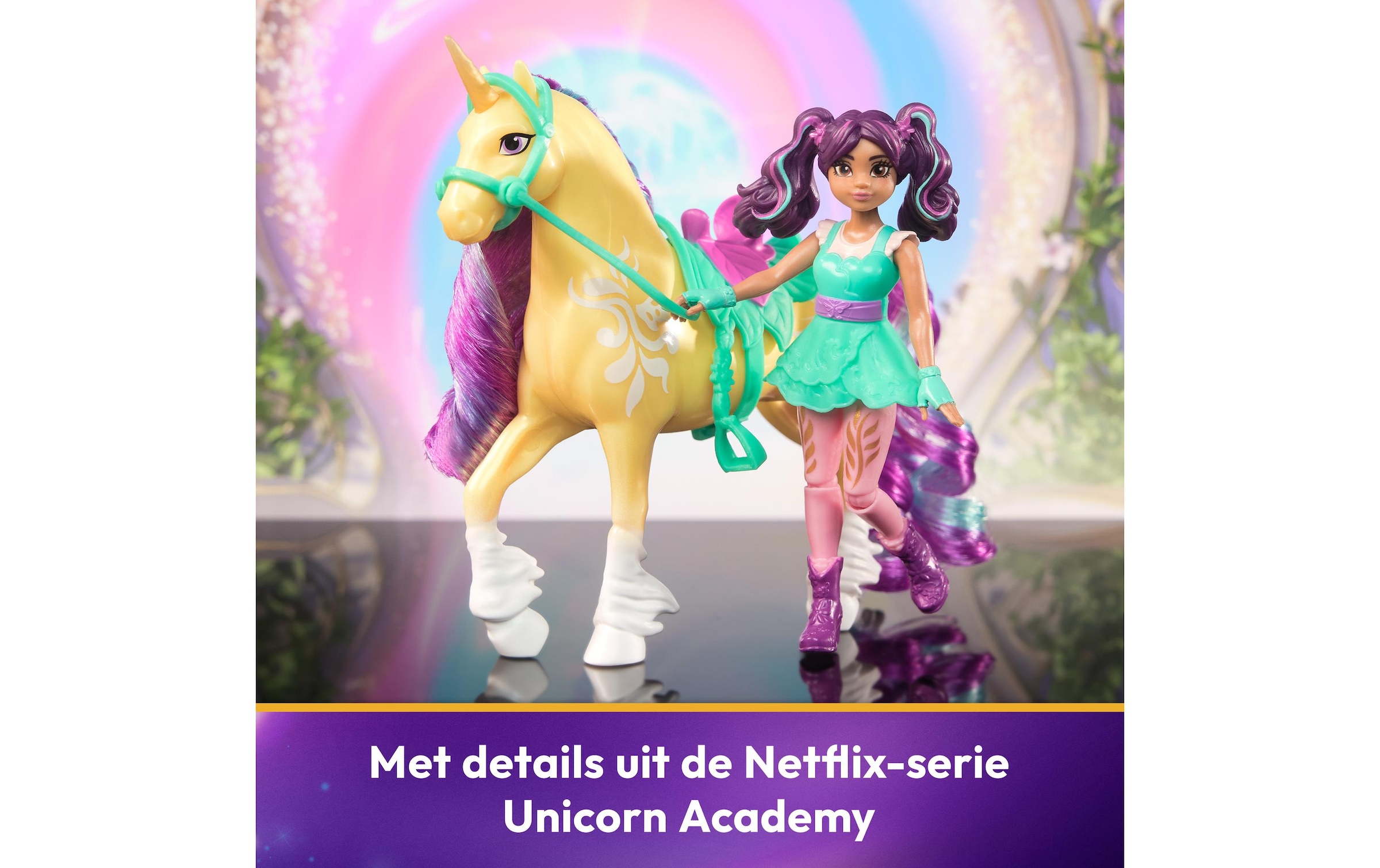 Anziehpuppe »Spinmaster Unicorn Academy Ava Doll & Leaf Unicorn«