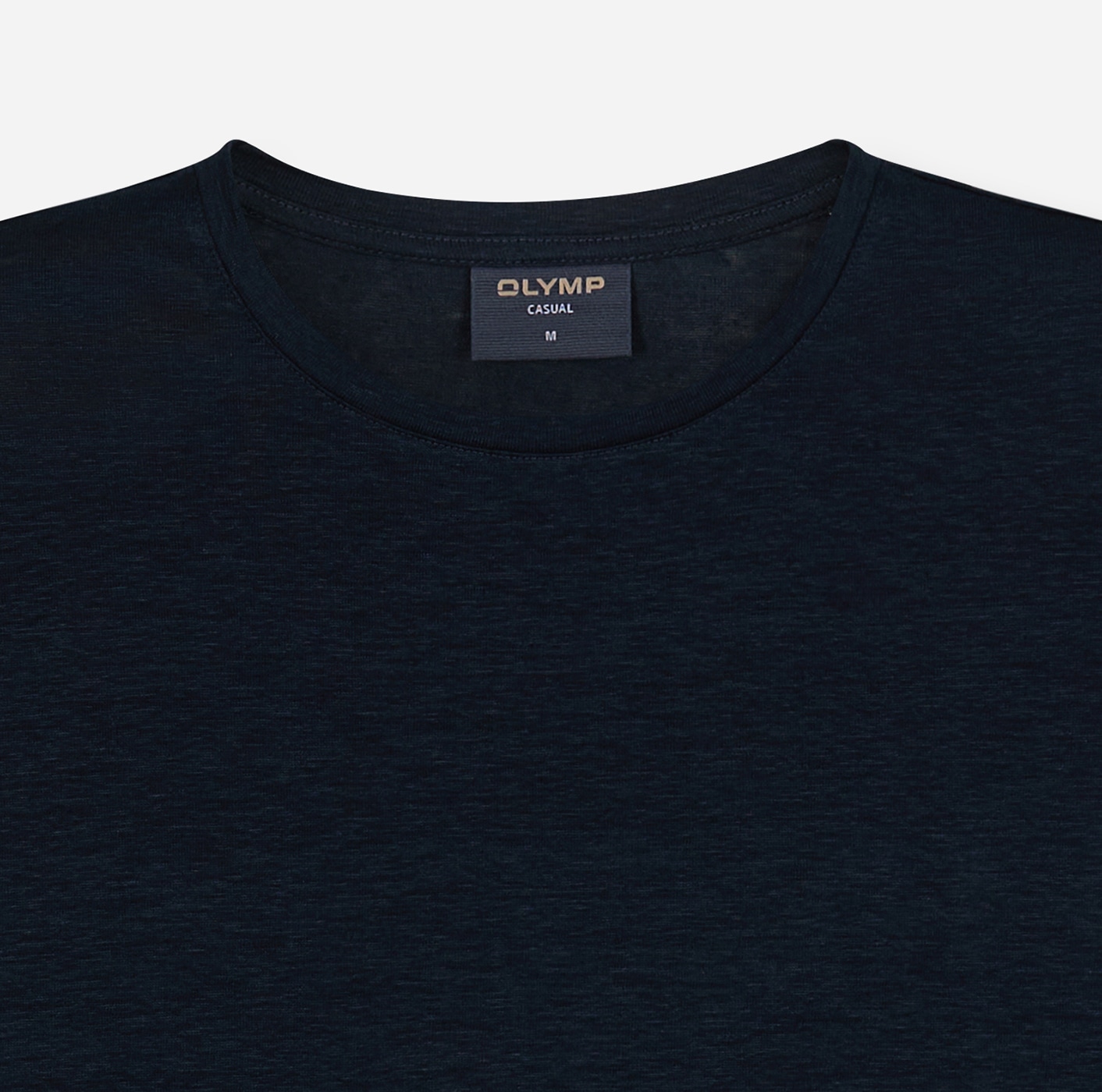 OLYMP Shirt à col rond aus Leinen