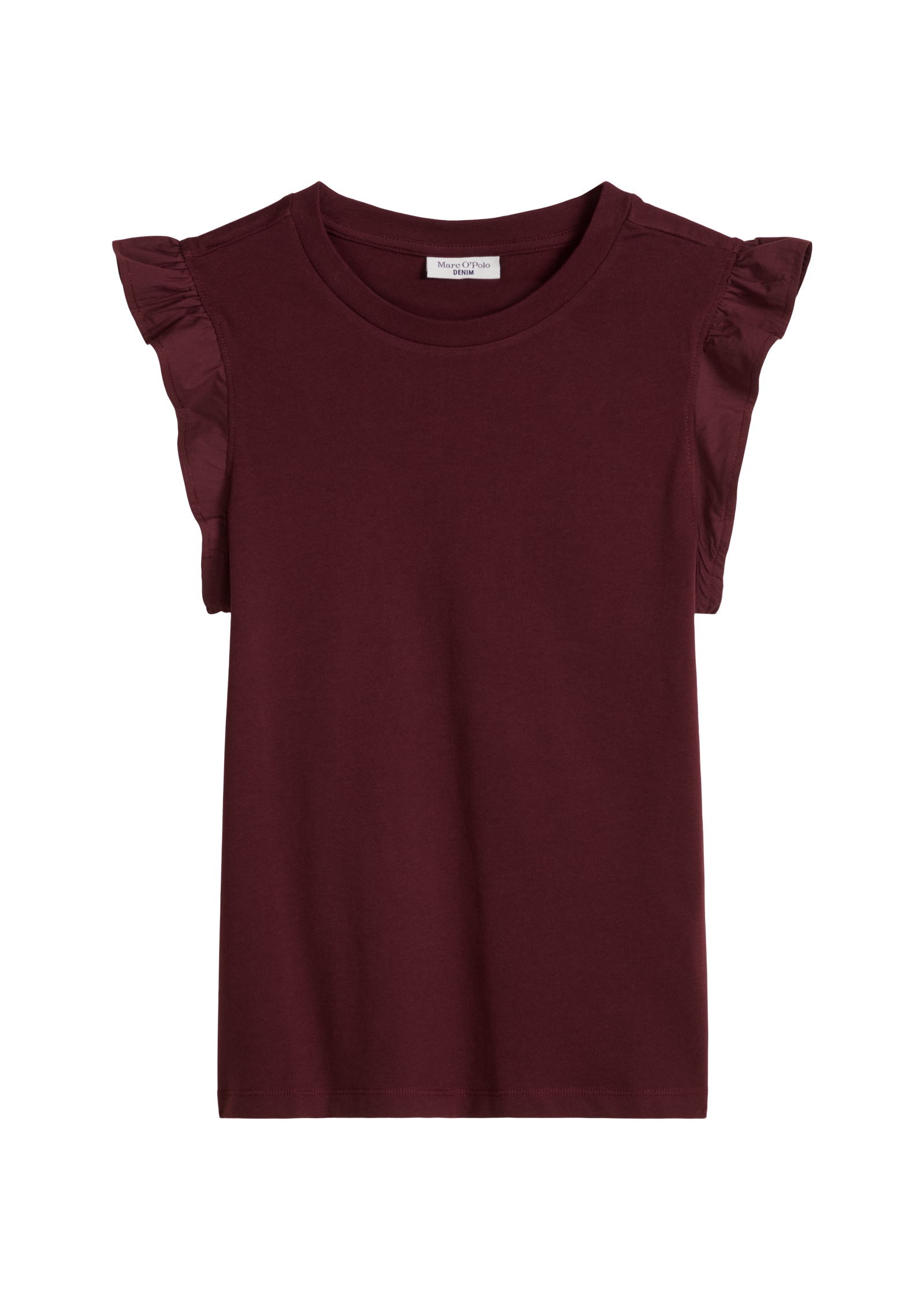 Marc O'Polo DENIM Haut de chemise Volant-Ärmel, regular fit aus Material-Mix