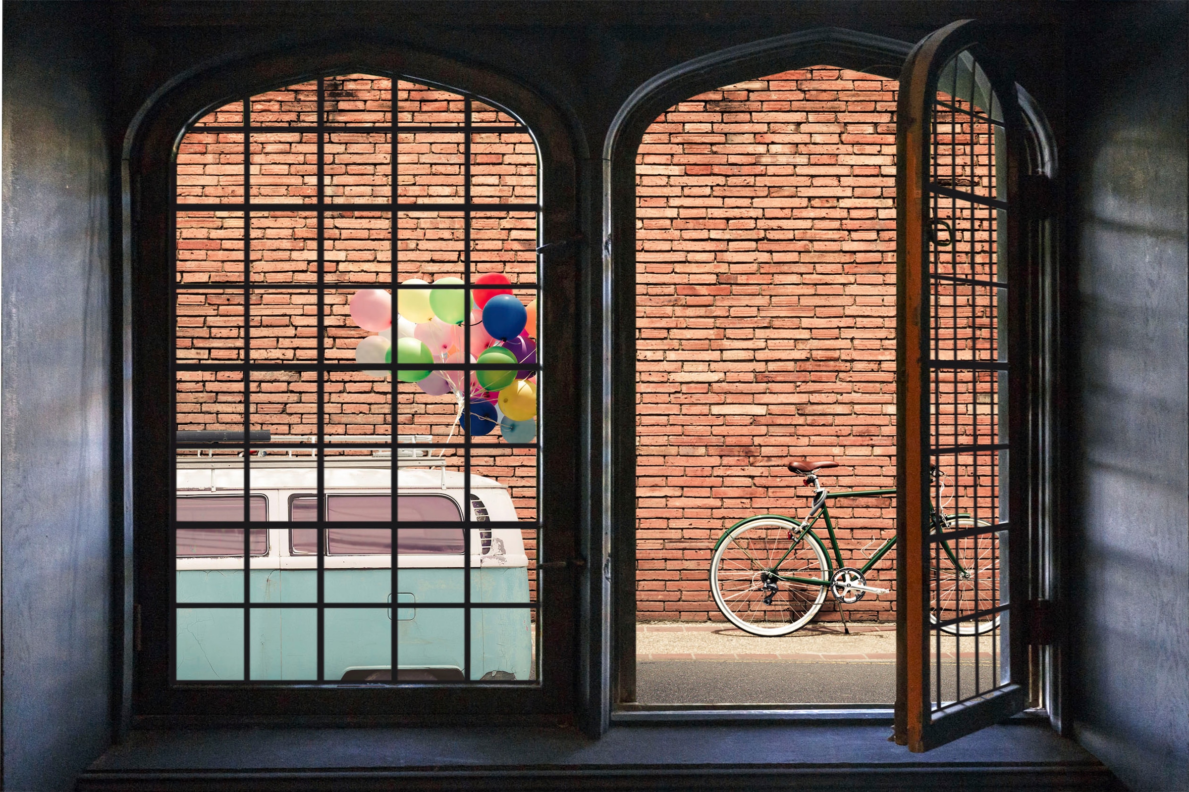 Image of queence Wandsticker "Ballons" Wandsticker, Wandbild, selbstklebend, 3D, Fenster