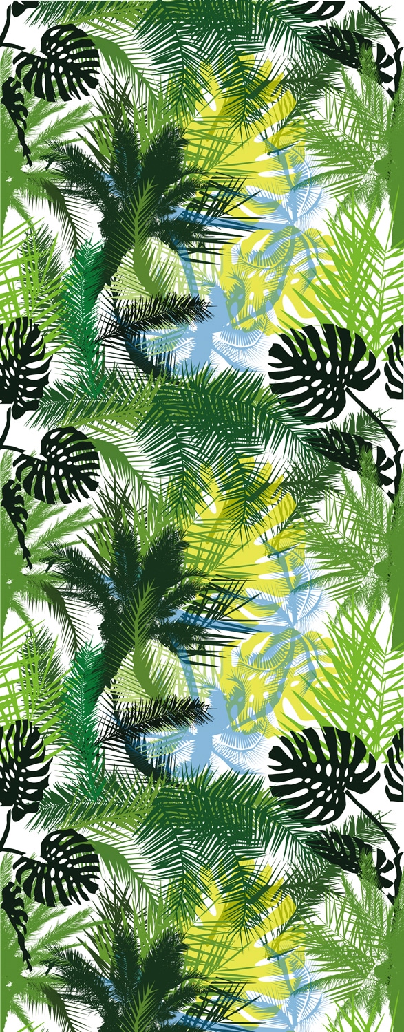 Image of queence Vinyltapete "Connor" Motiv bedruckt botanisch floral gemustert natürlich glatt 90x250cm, selbstklebend, kinderleichte Anbringung, Sticker