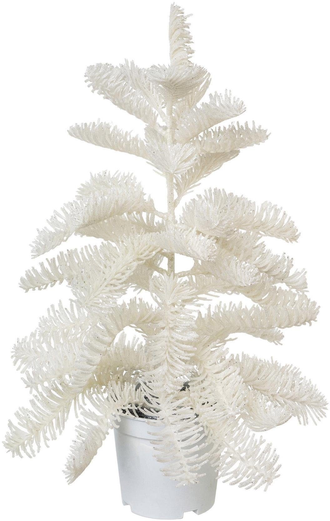 Image of Creativ deco Künstlicher Weihnachtsbaum »Nobilistanne«, Edeltanne, im weissen Topf bei Ackermann Versand Schweiz